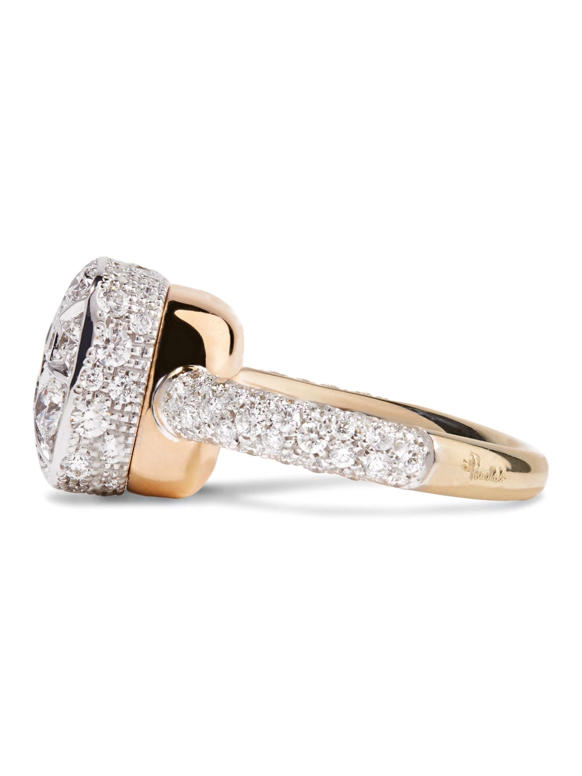 POMELLATO Nudo 18-karat rose and white gold diamond ring