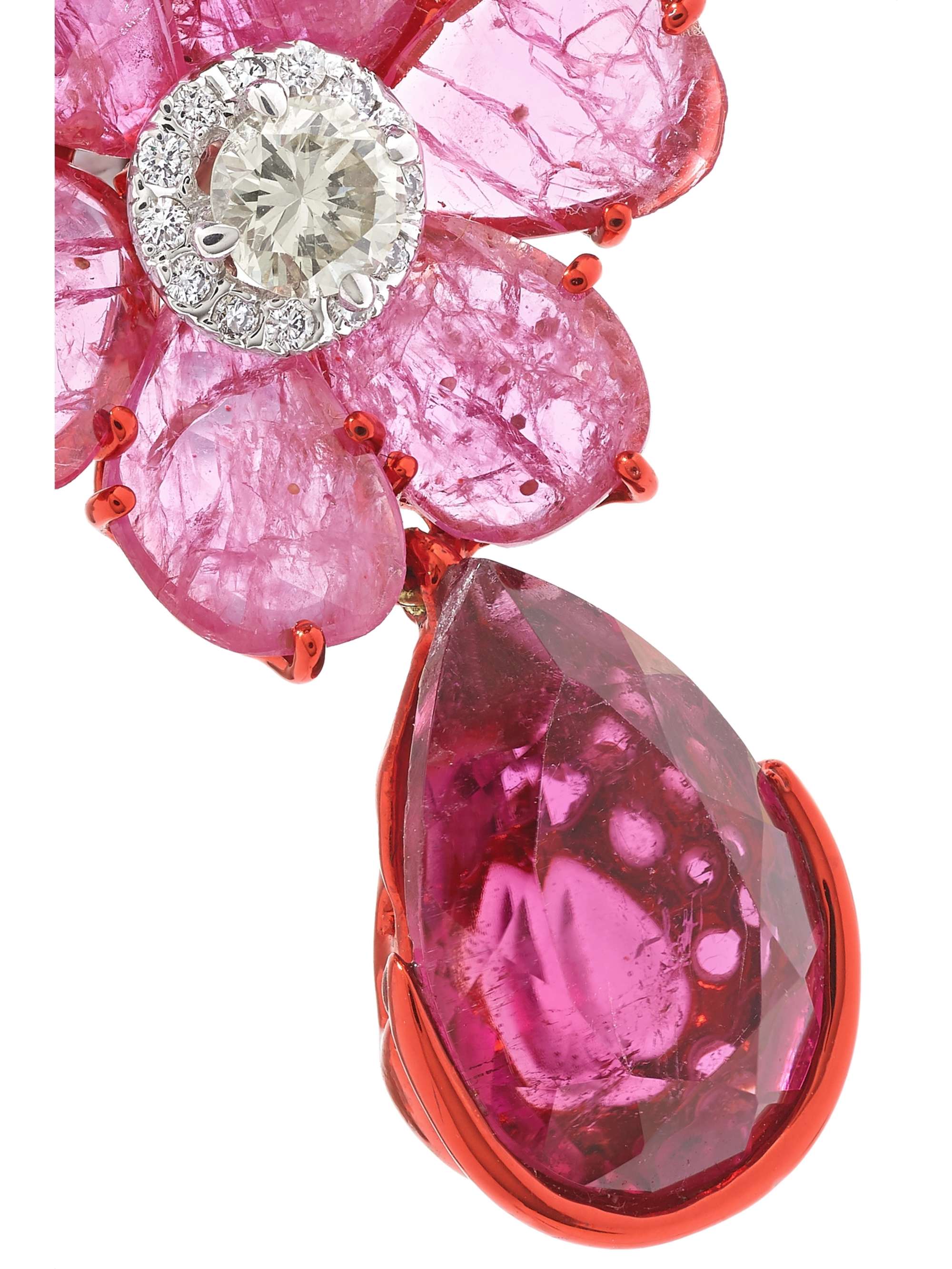 BINA GOENKA 18K 黄金多种宝石耳环