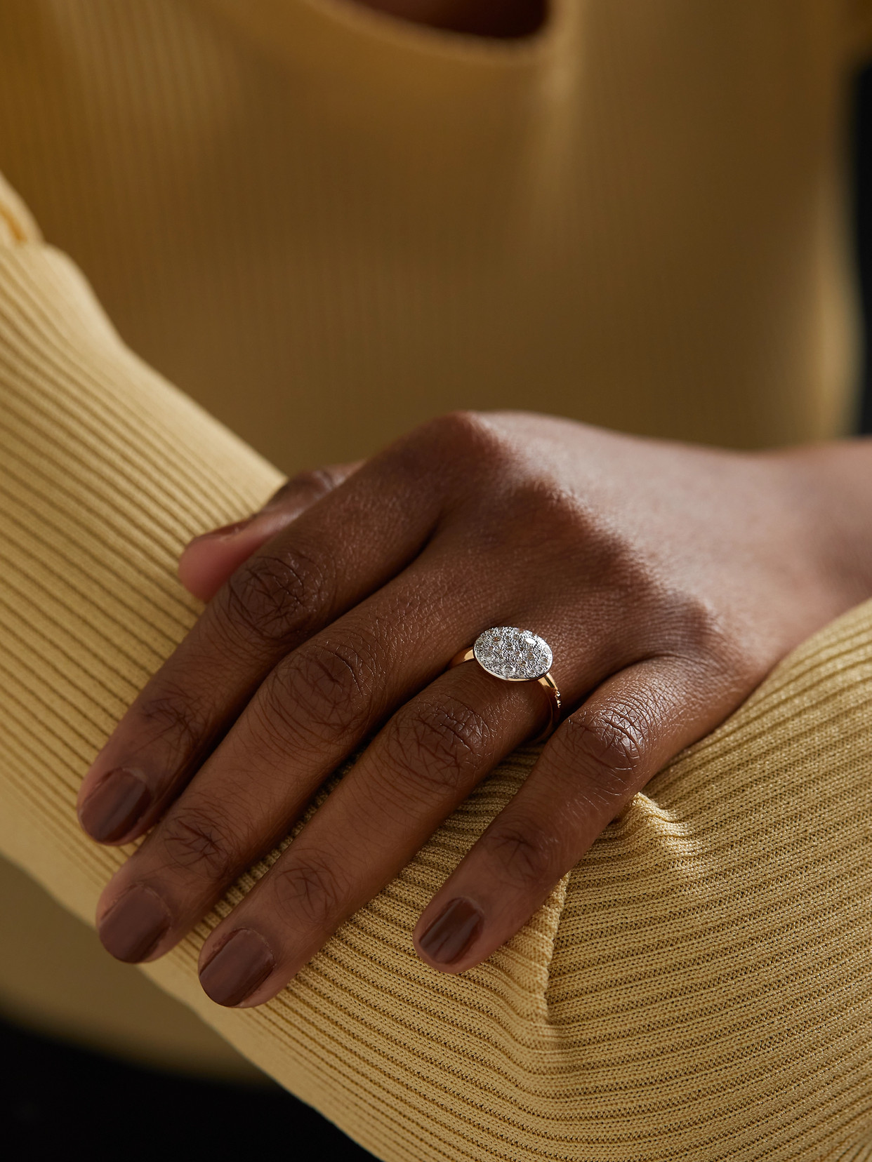 Pomellato Sabbia Ring With Diamonds In 18k Rose Gold In Rose Gold