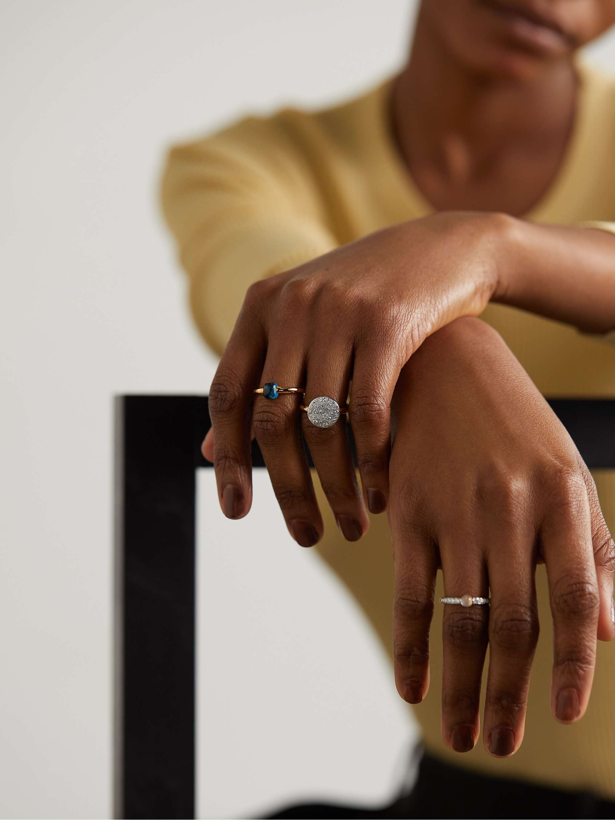 POMELLATO Sabbia 18-karat rose gold diamond ring