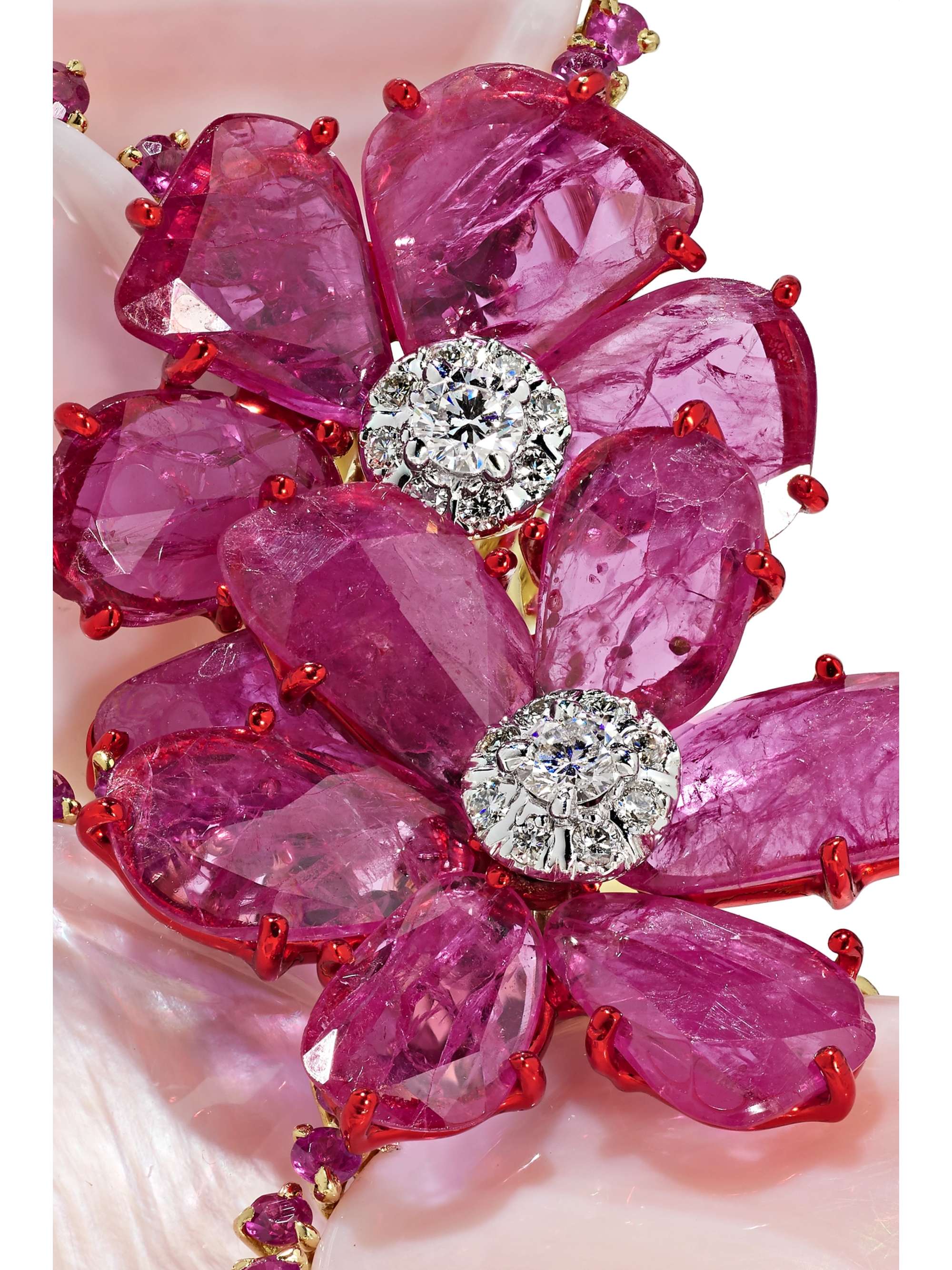 BINA GOENKA 18-karat gold multi-stone earrings