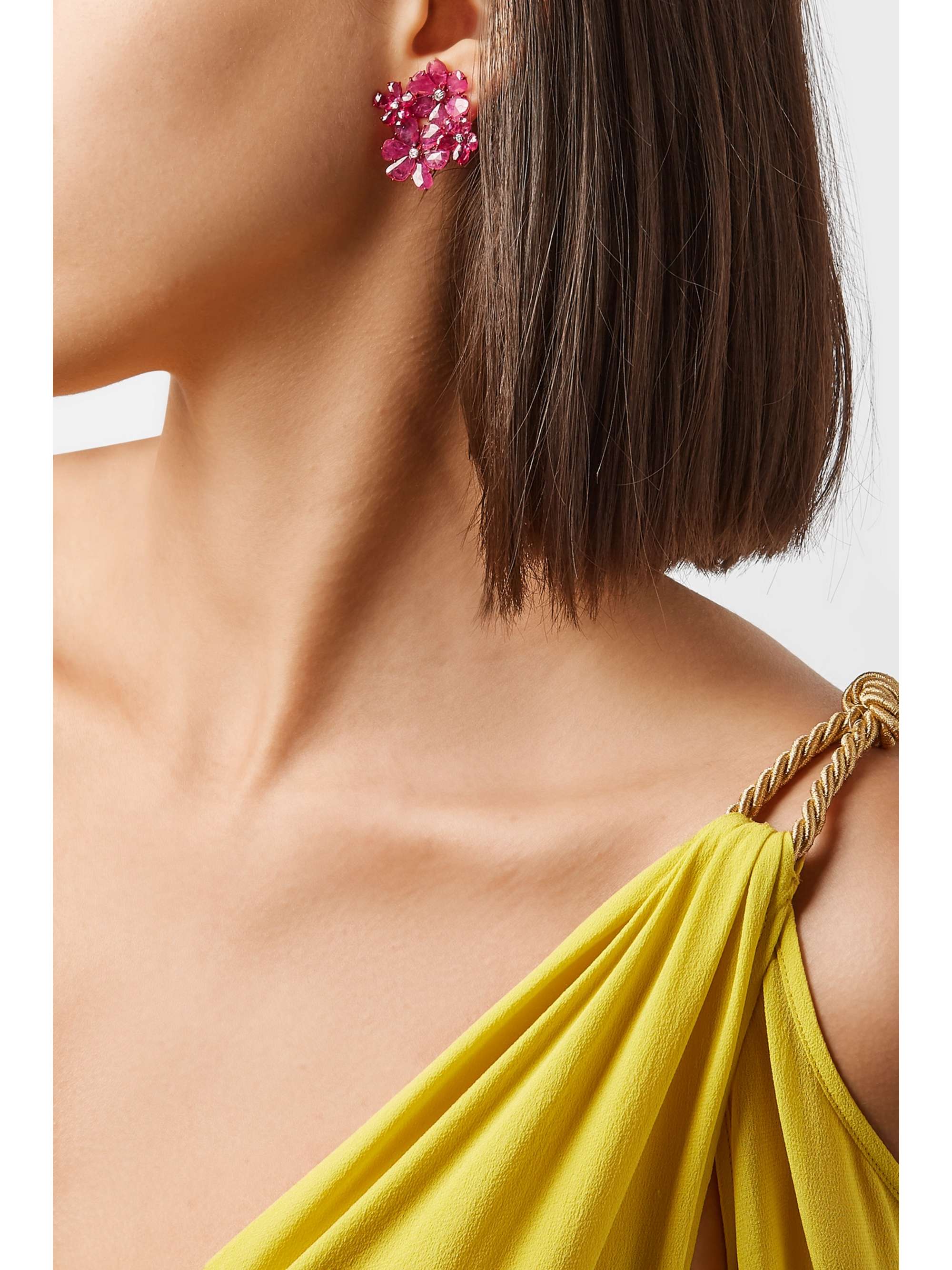 BINA GOENKA 18-karat gold multi-stone earrings