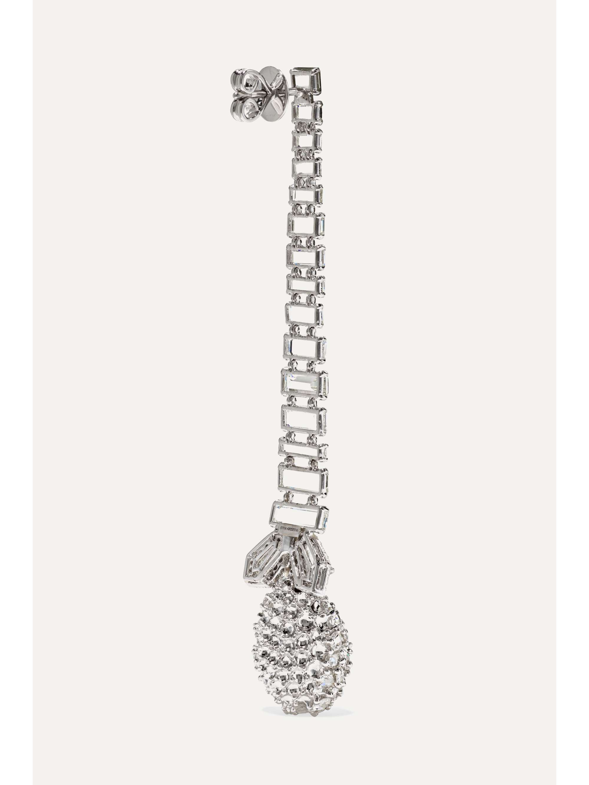 BINA GOENKA 18K 白金、18K 铂金、钻石耳环