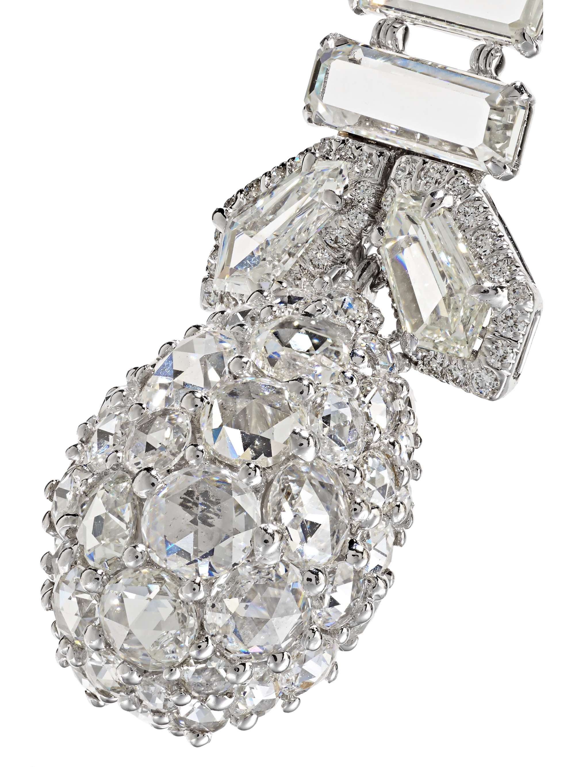 BINA GOENKA 18K 白金、18K 铂金、钻石耳环