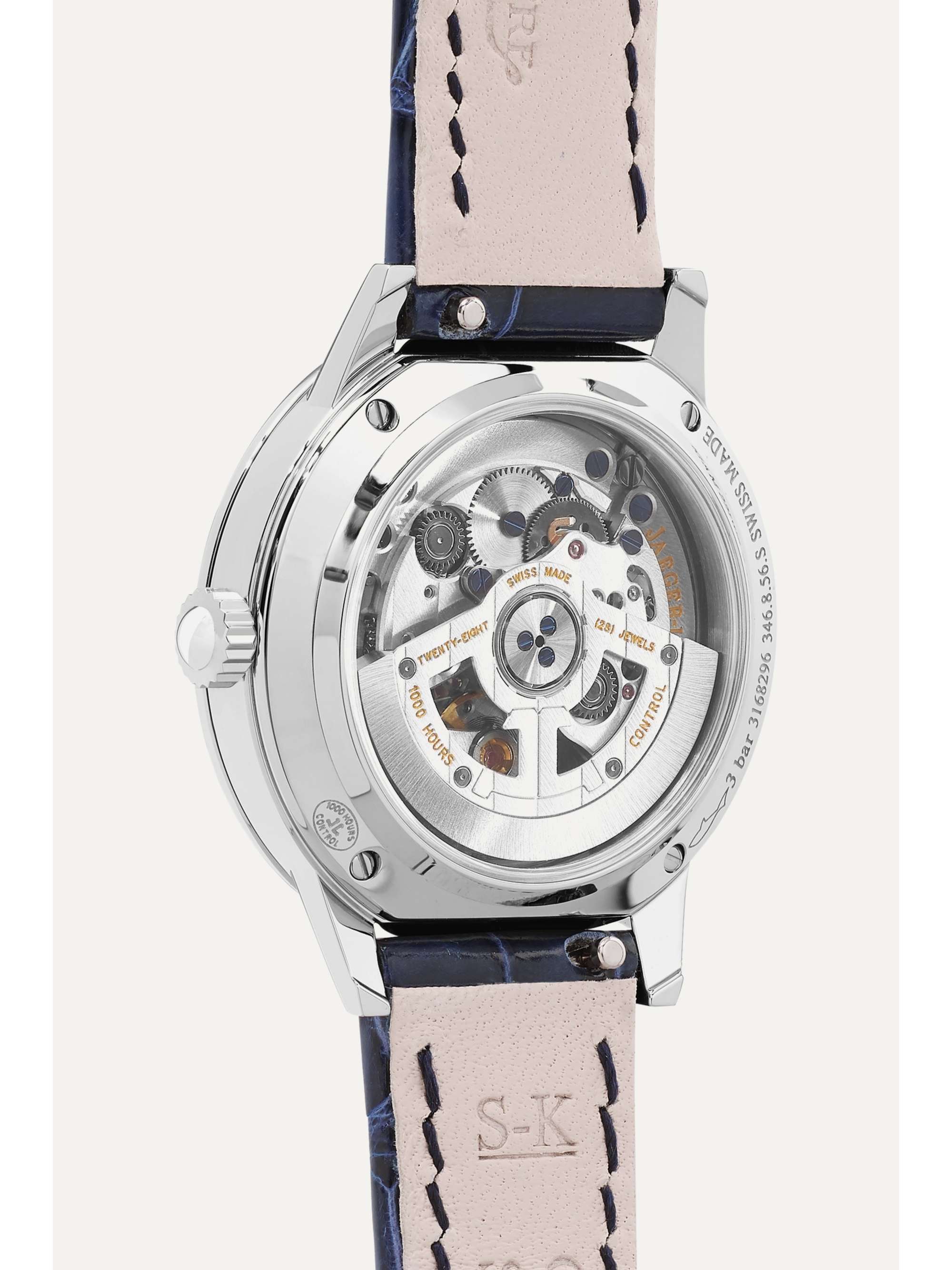 JAEGER LECOULTRE Rendez-Vous Night & Day 29mm small stainless steel, alligator and diamond watch