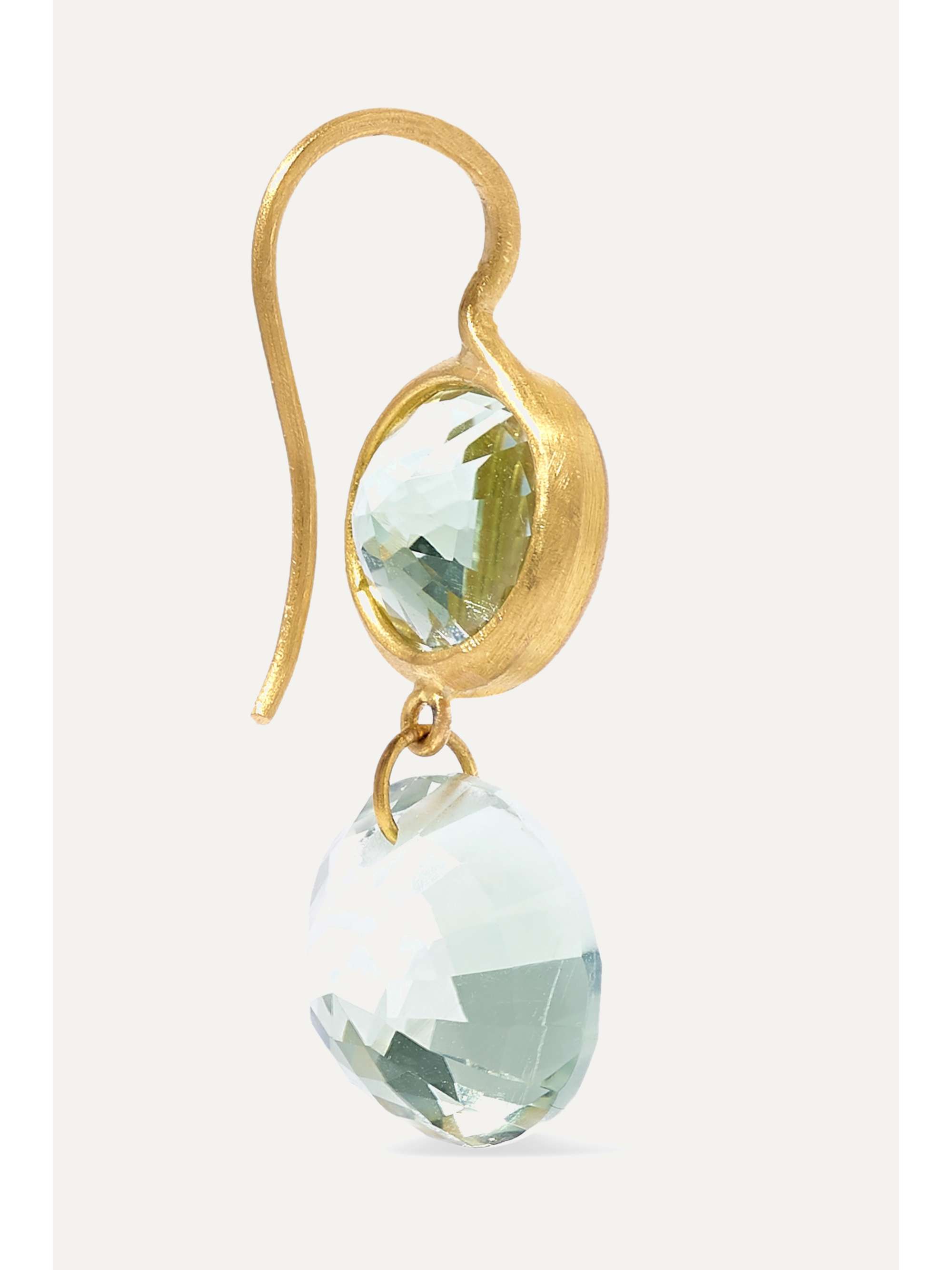 MARIE-HÉLÈNE DE TAILLAC Incandescence 22-karat gold quartz earrings