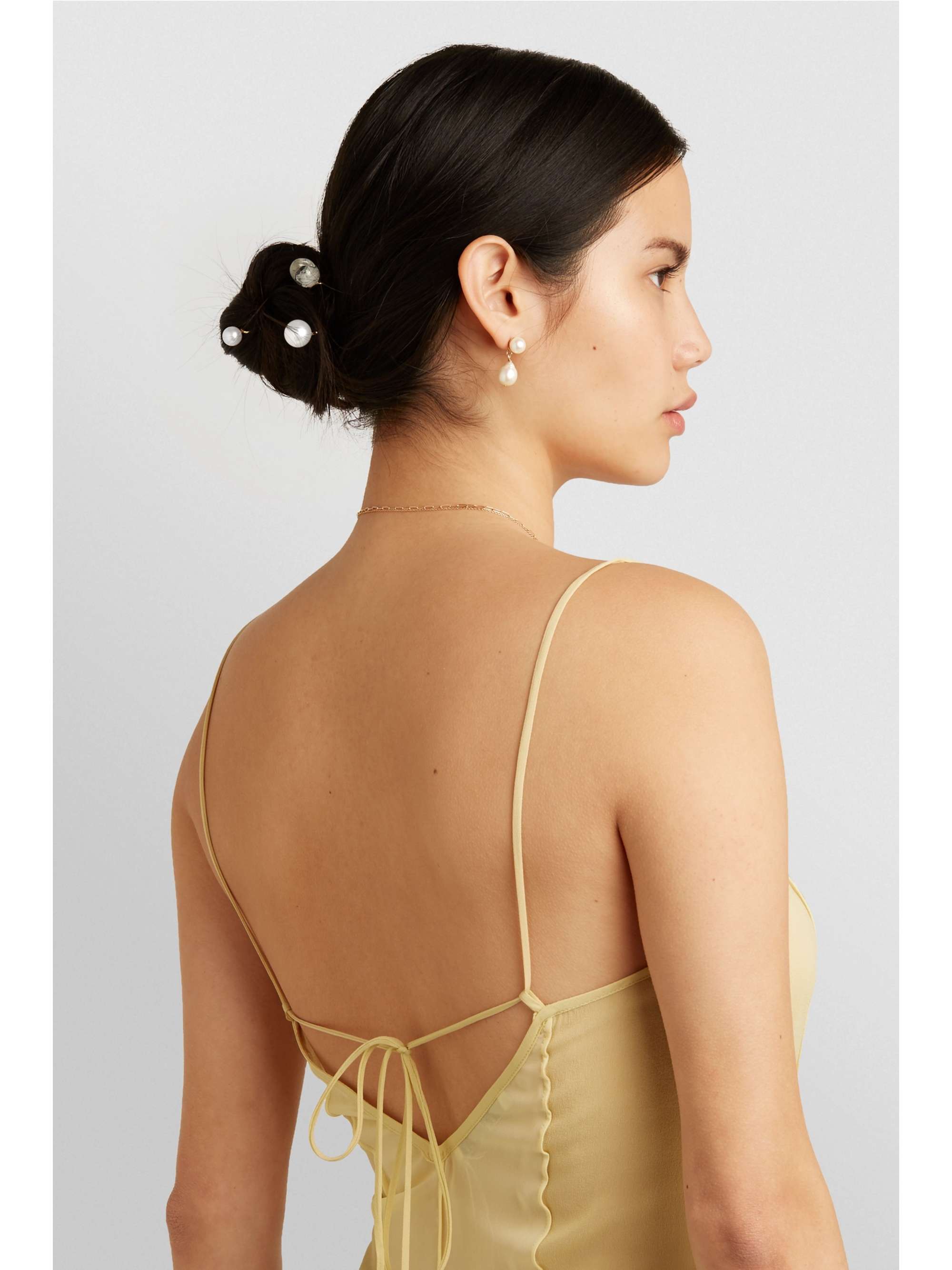 SOPHIE BILLE BRAHE Grace Simple 10-karat gold pearl hair slide