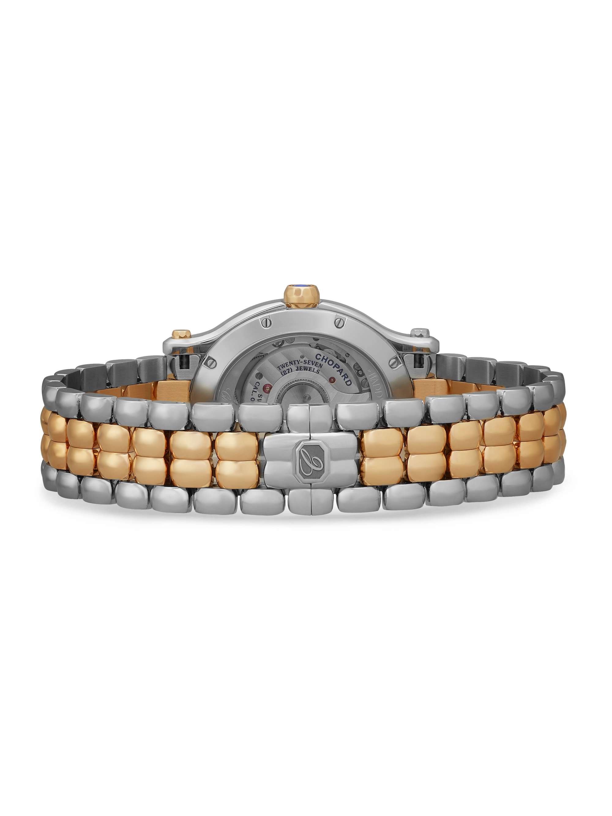 CHOPARD Happy Sport Oval Automatic 29mm 18-karat rose gold, stainless steel and diamond watch