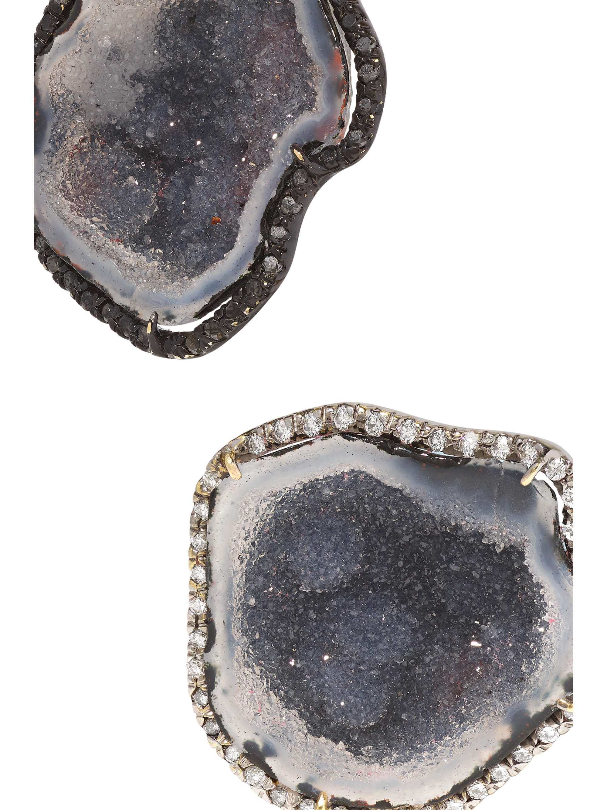KIMBERLY MCDONALD + NET SUSTAIN 18-karat gold, geode and diamond cuff