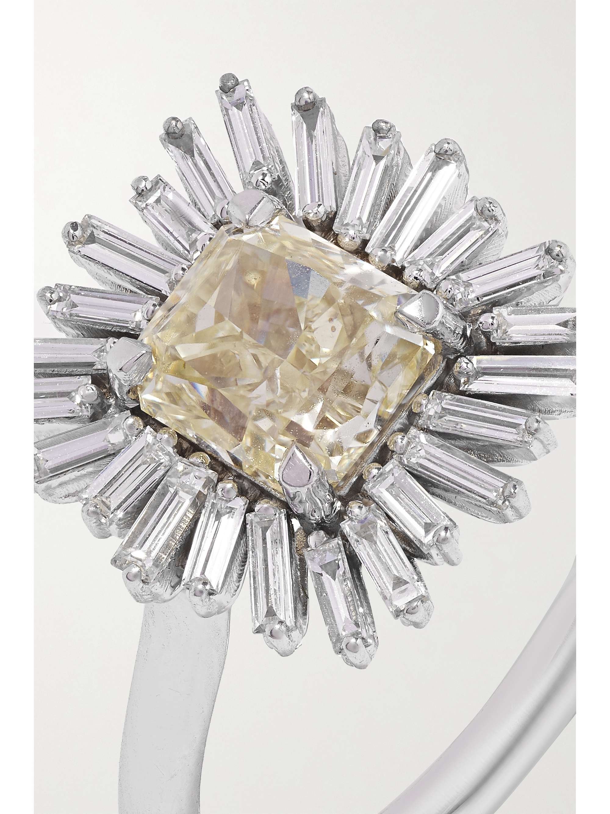 SUZANNE KALAN 18-karat white gold diamond ring