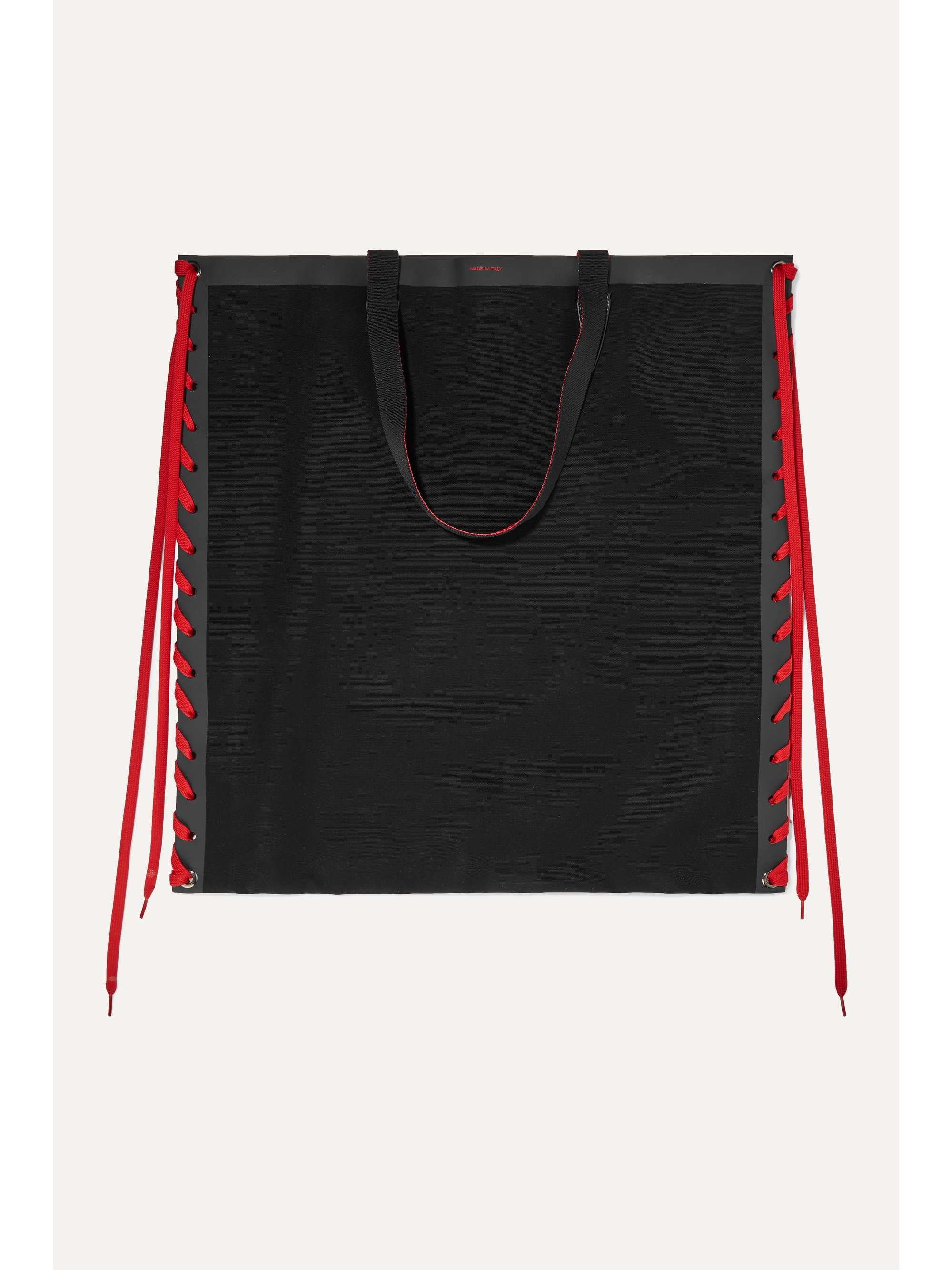 CHRISTIAN LOUBOUTIN Cabalace lace-up leather-trimmed canvas tote