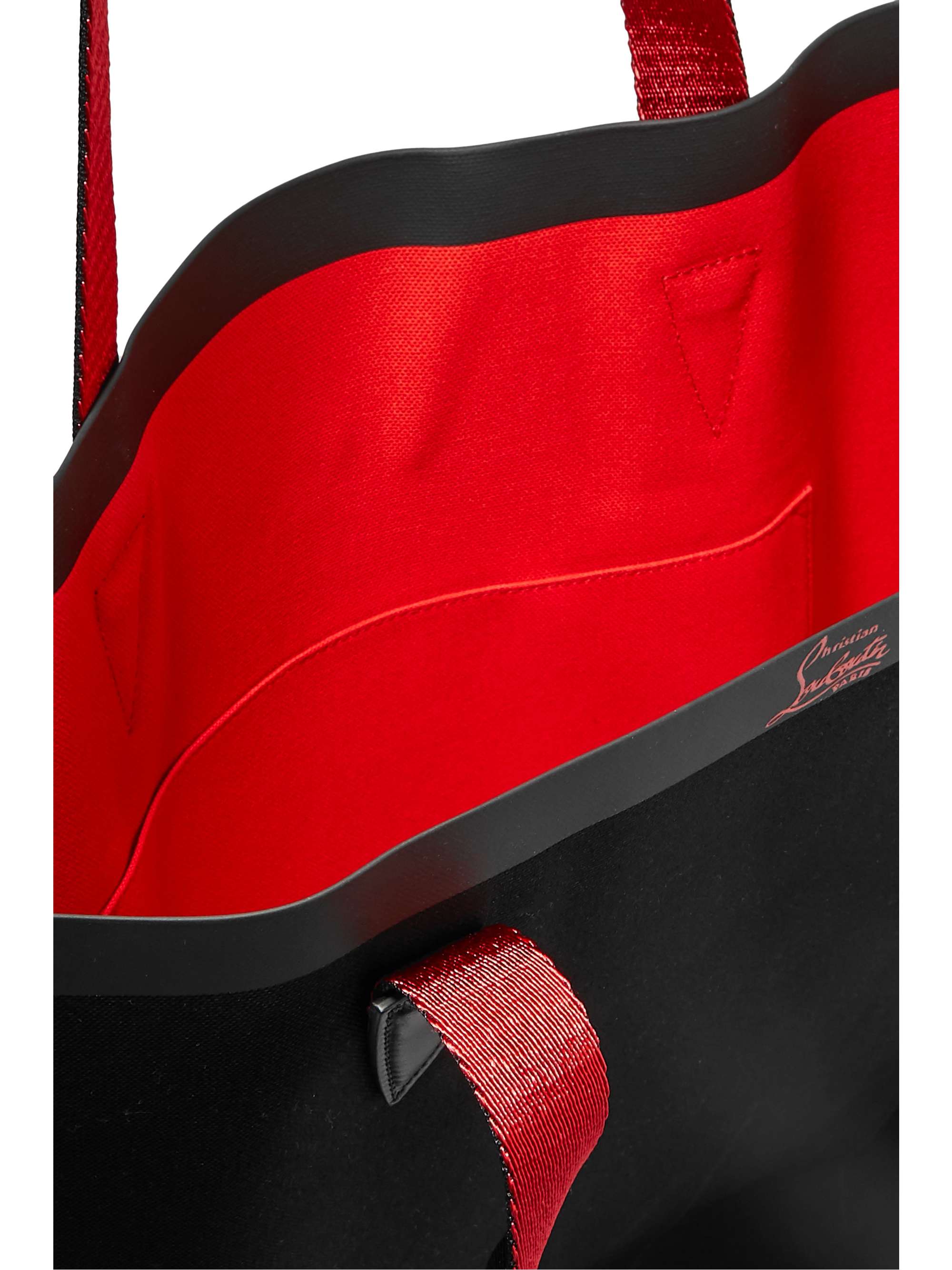 CHRISTIAN LOUBOUTIN Cabalace lace-up leather-trimmed canvas tote