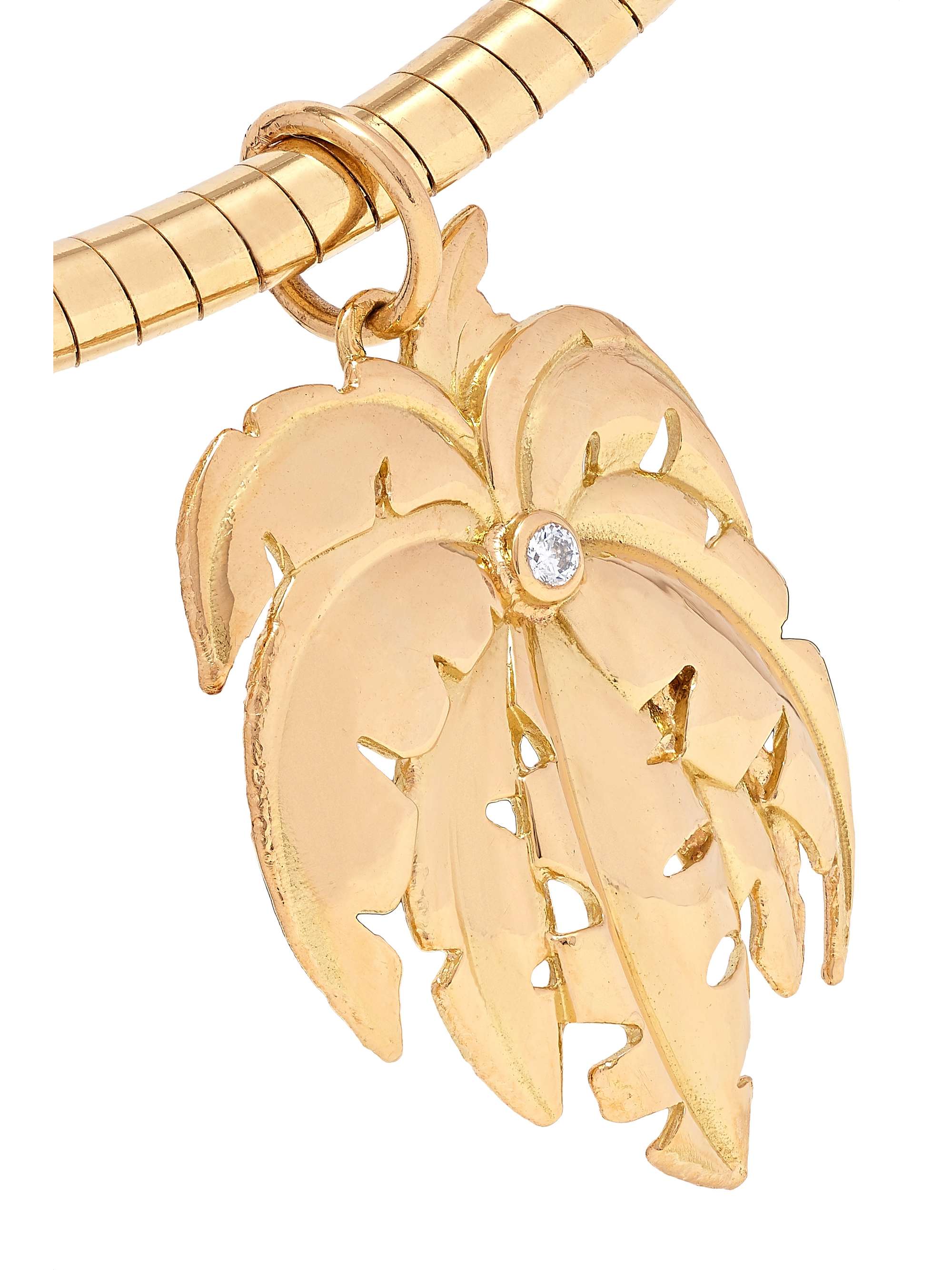 YVONNE LÉON 18-karat gold diamond necklace