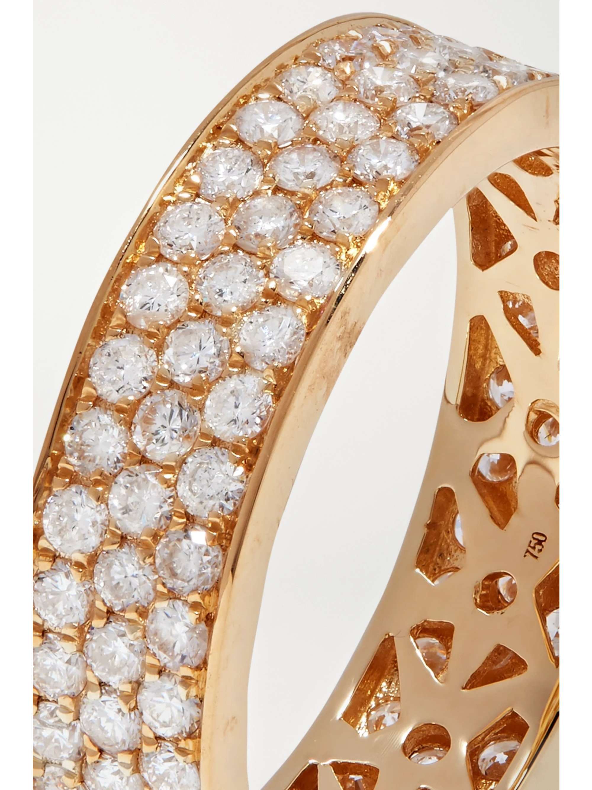 OFIRA Cluster 18-karat gold diamond ring