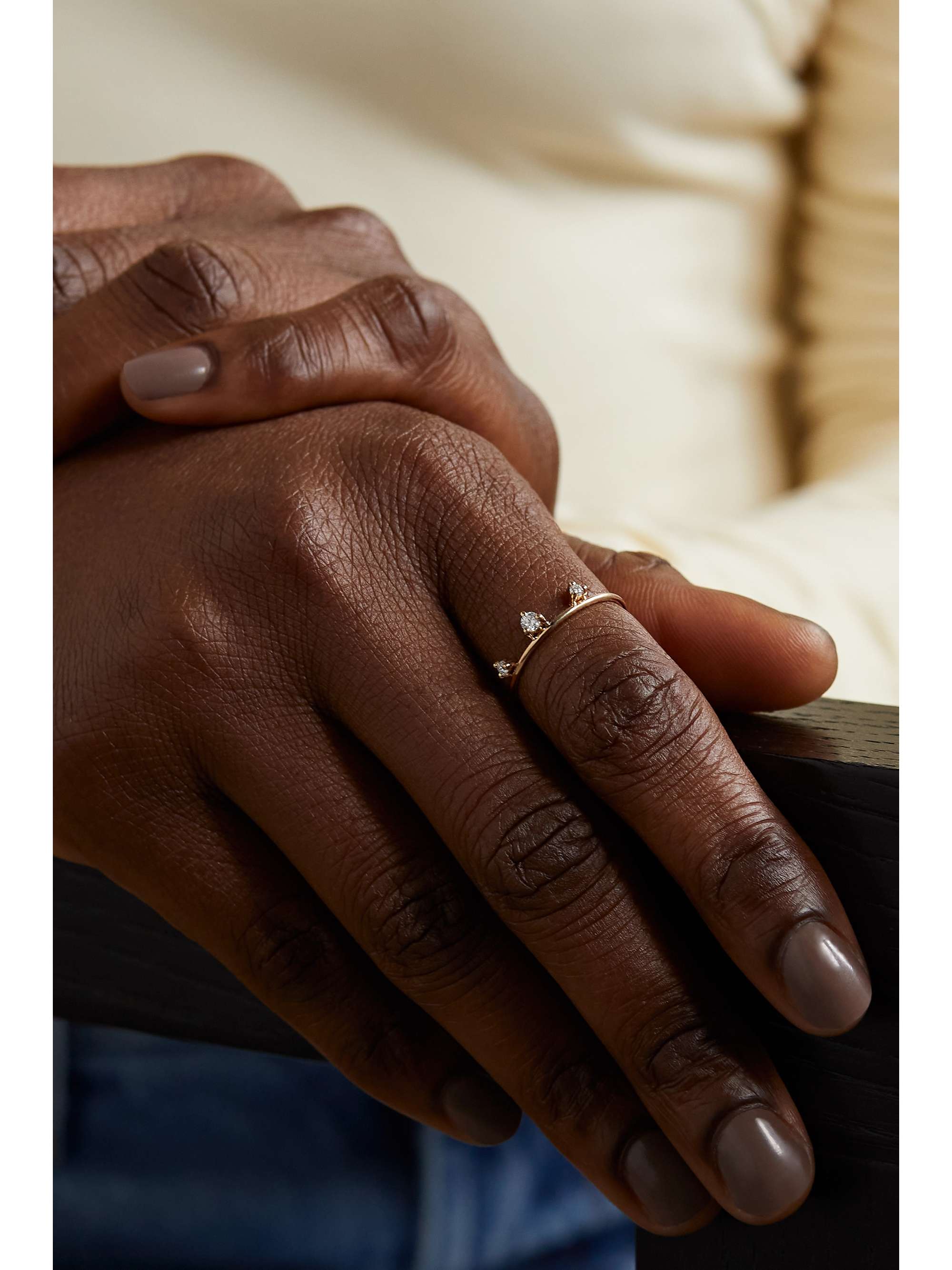 MIZUKI 14-karat gold diamond ring