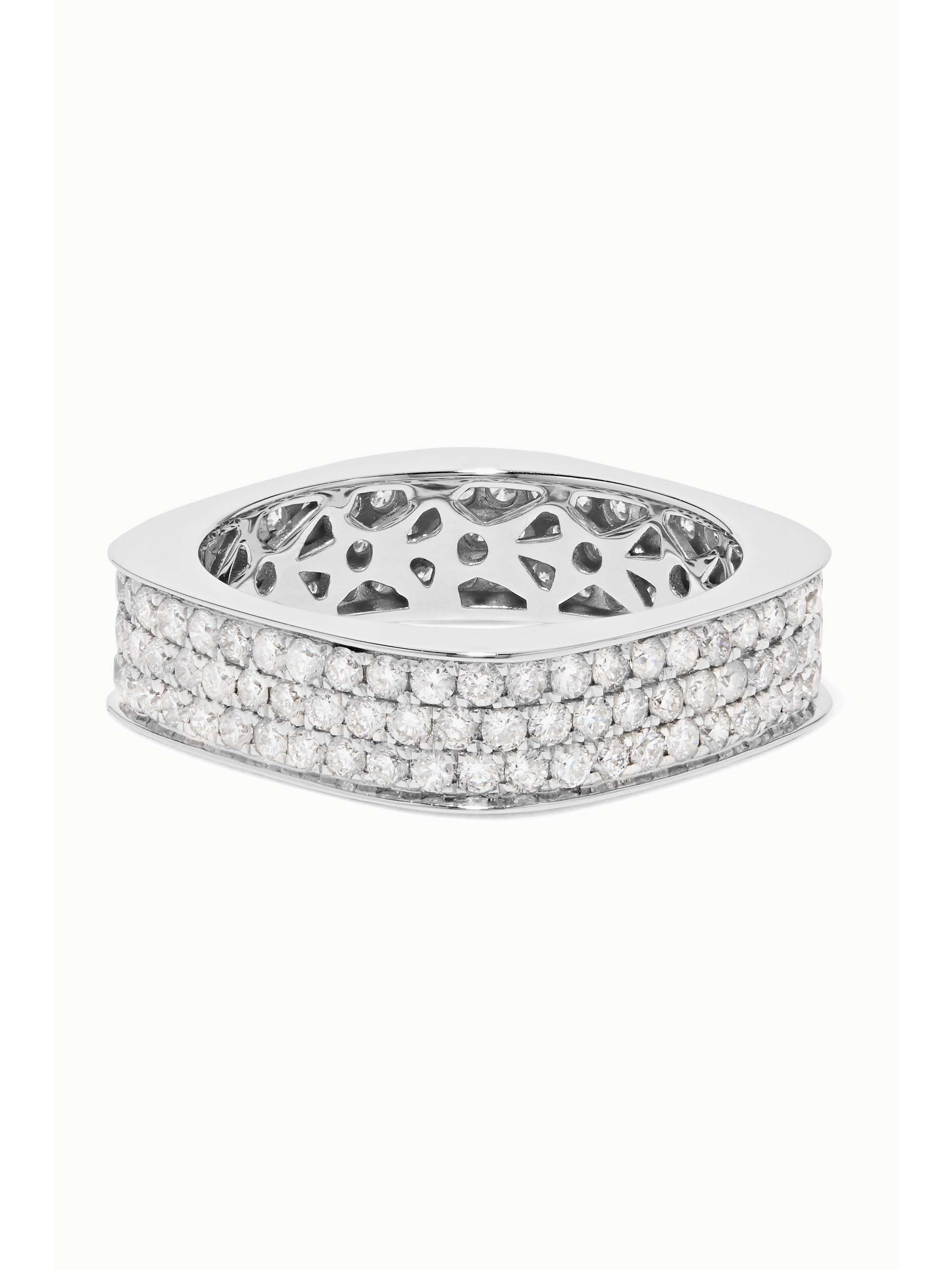 OFIRA Cluster 18-karat white gold diamond ring