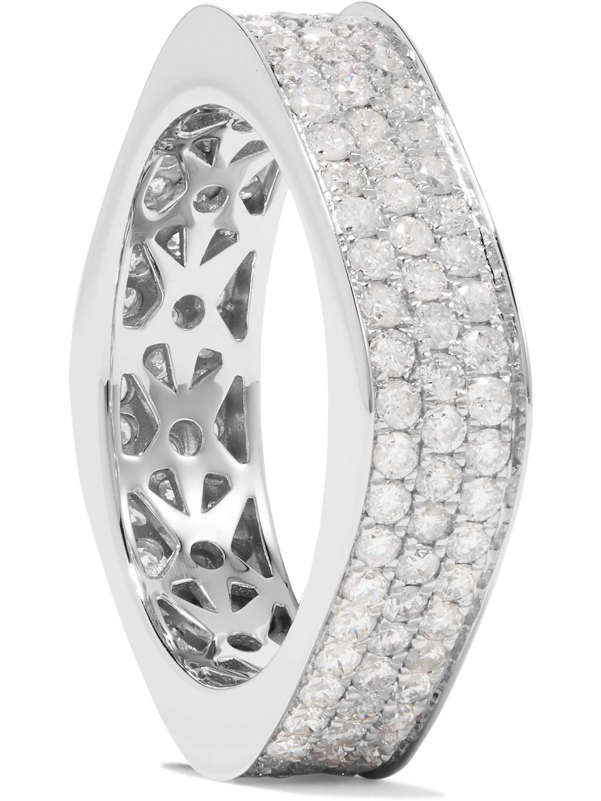 OFIRA Cluster 18-karat white gold diamond ring