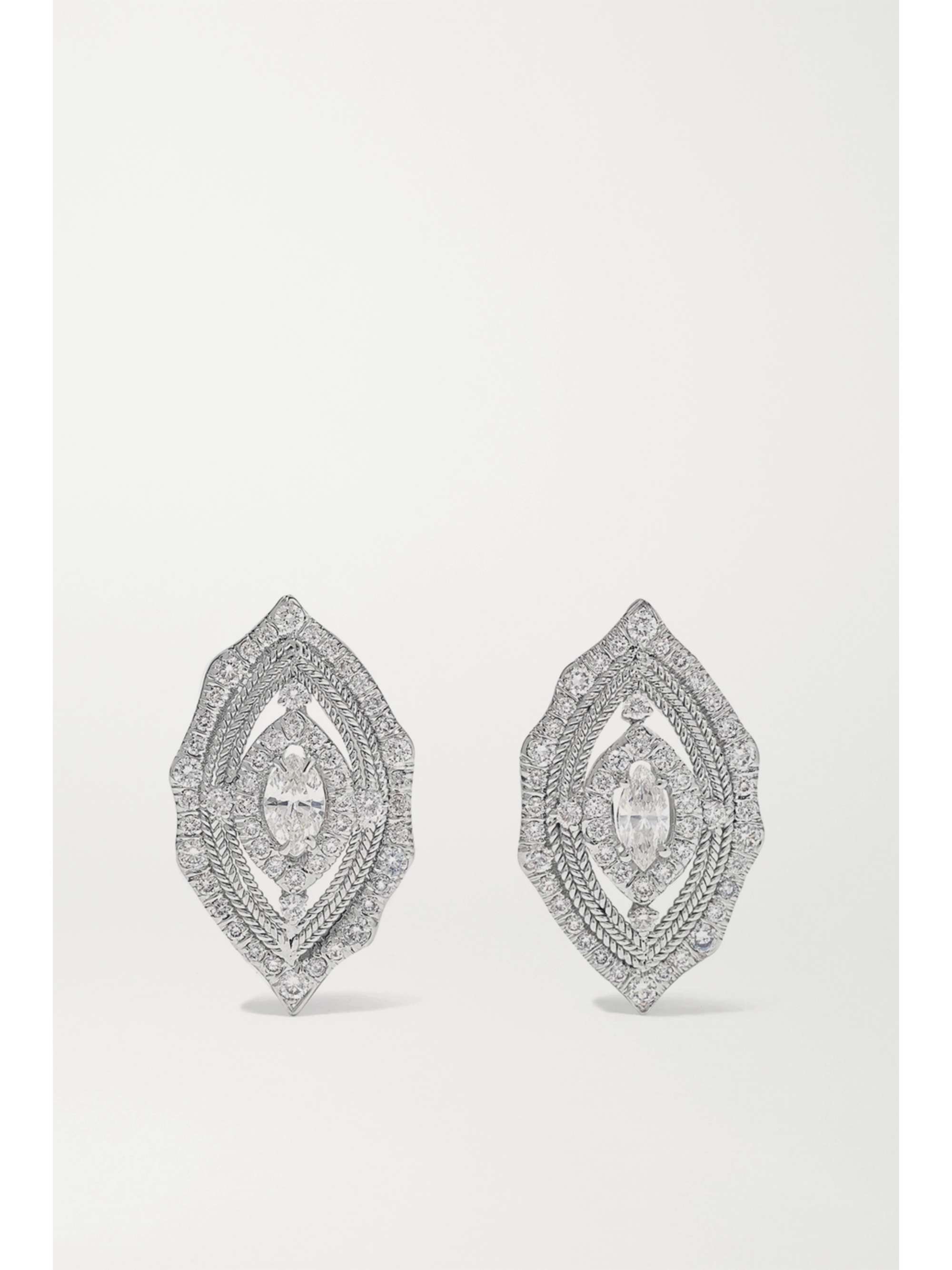 BINA GOENKA 18-karat gold, ruby and diamond earrings