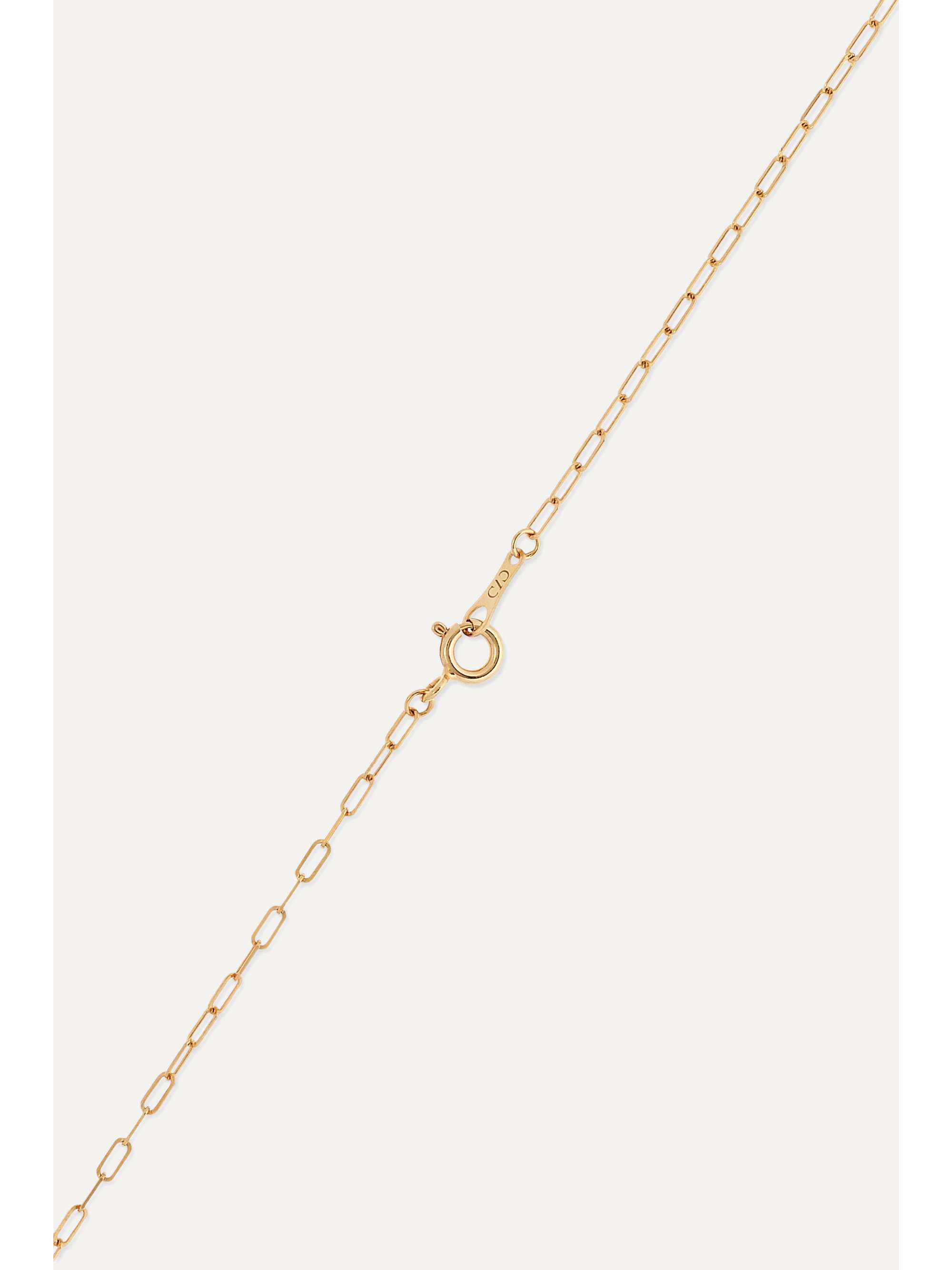 CVC STONES Ceremony 18-karat gold, stone and diamond necklace