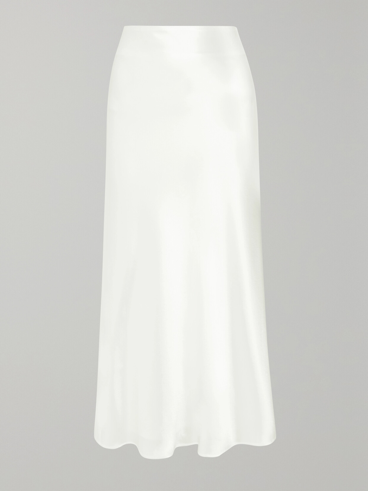 Galvan Valletta Satin Midi Skirt - White