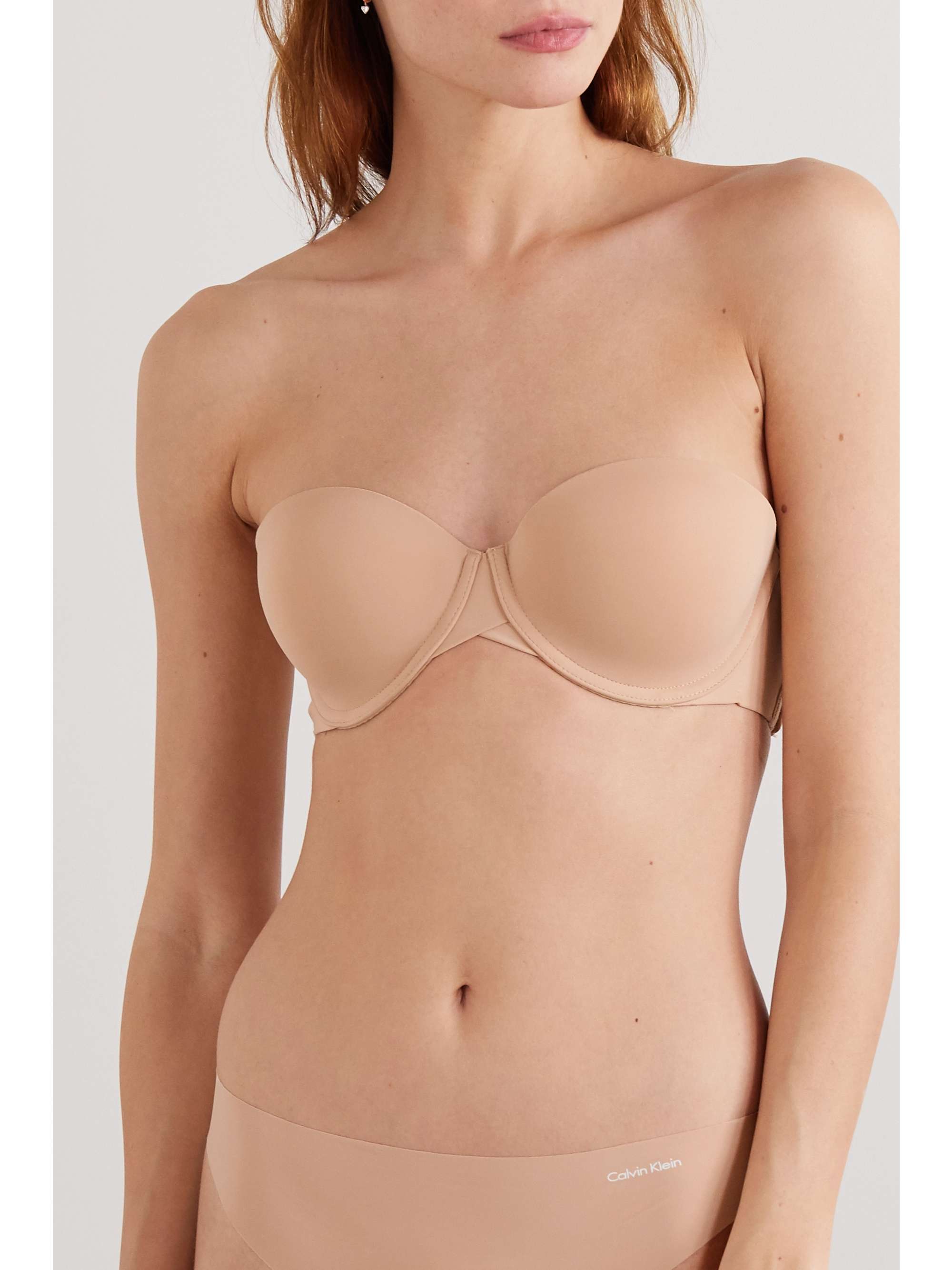 CALVIN KLEIN UNDERWEAR Invisibles stretch-jersey underwired strapless bra |  NET-A-PORTER