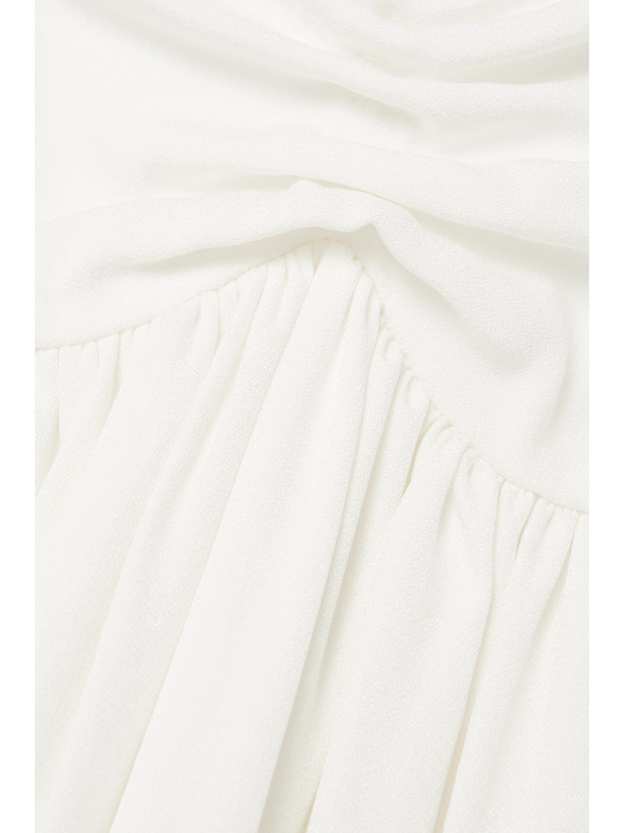 Vanessa Cocchiaro Charlotte Ruffled Crepe And Metallic Crepon Mini Dress In White