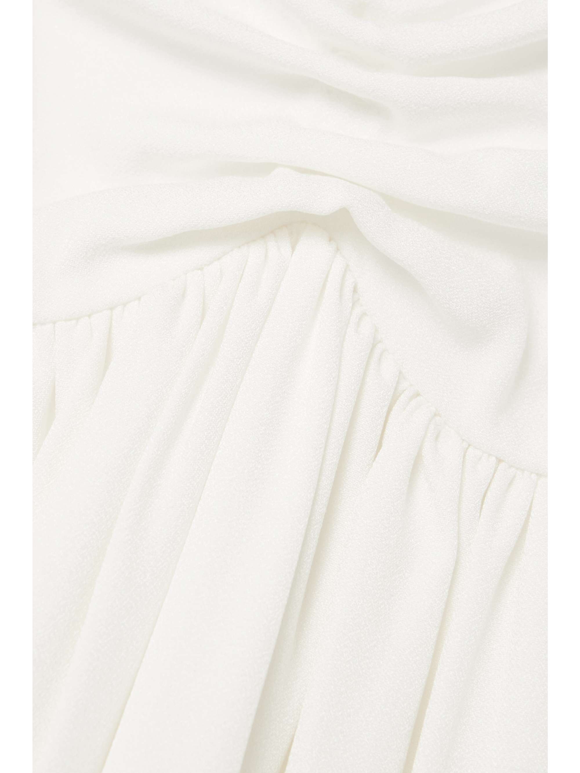 VANESSA COCCHIARO Charlotte ruffled crepe and metallic crepon mini dress
