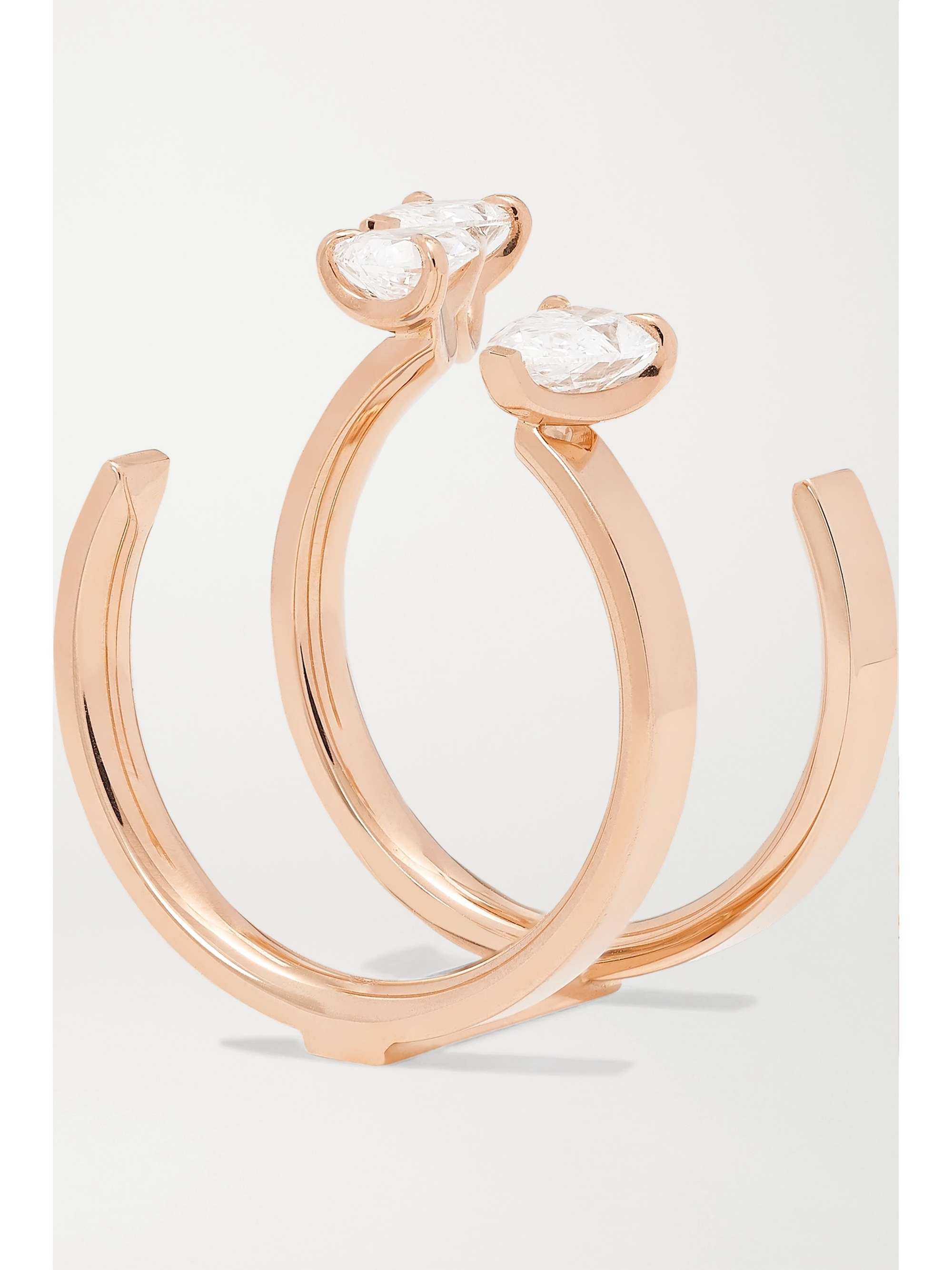 REPOSSI Serti Sur Vide 18-karat rose gold diamond ring