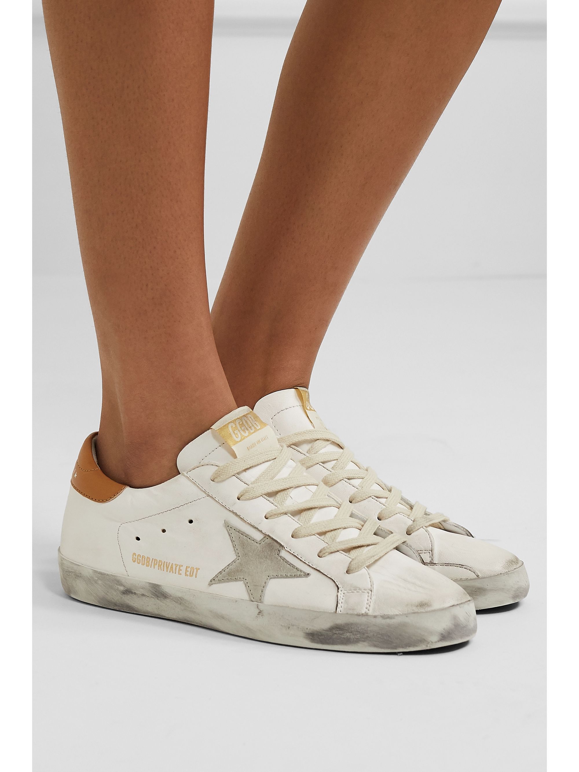 Golden goose tan suede sneakers Clearance