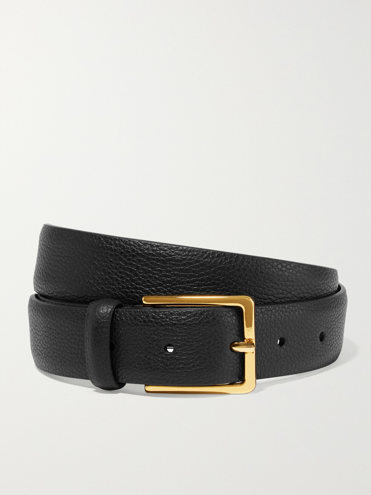 Anderson's Textured-leather Belt - Black