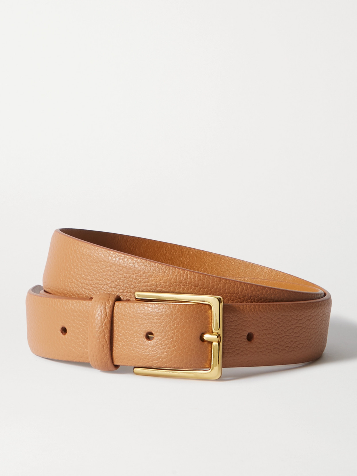 Anderson's - Textured-leather Belt - Tan