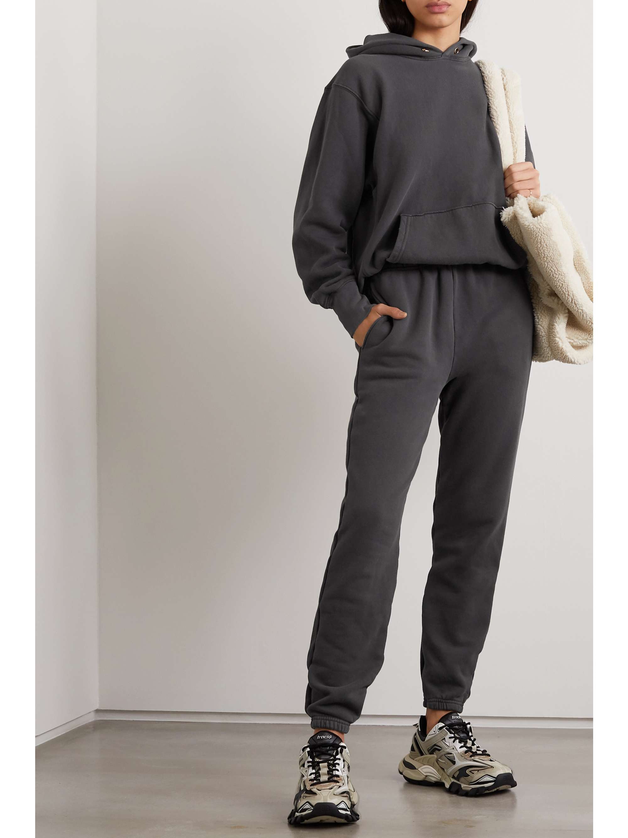 LES TIEN Cotton-jersey track pants