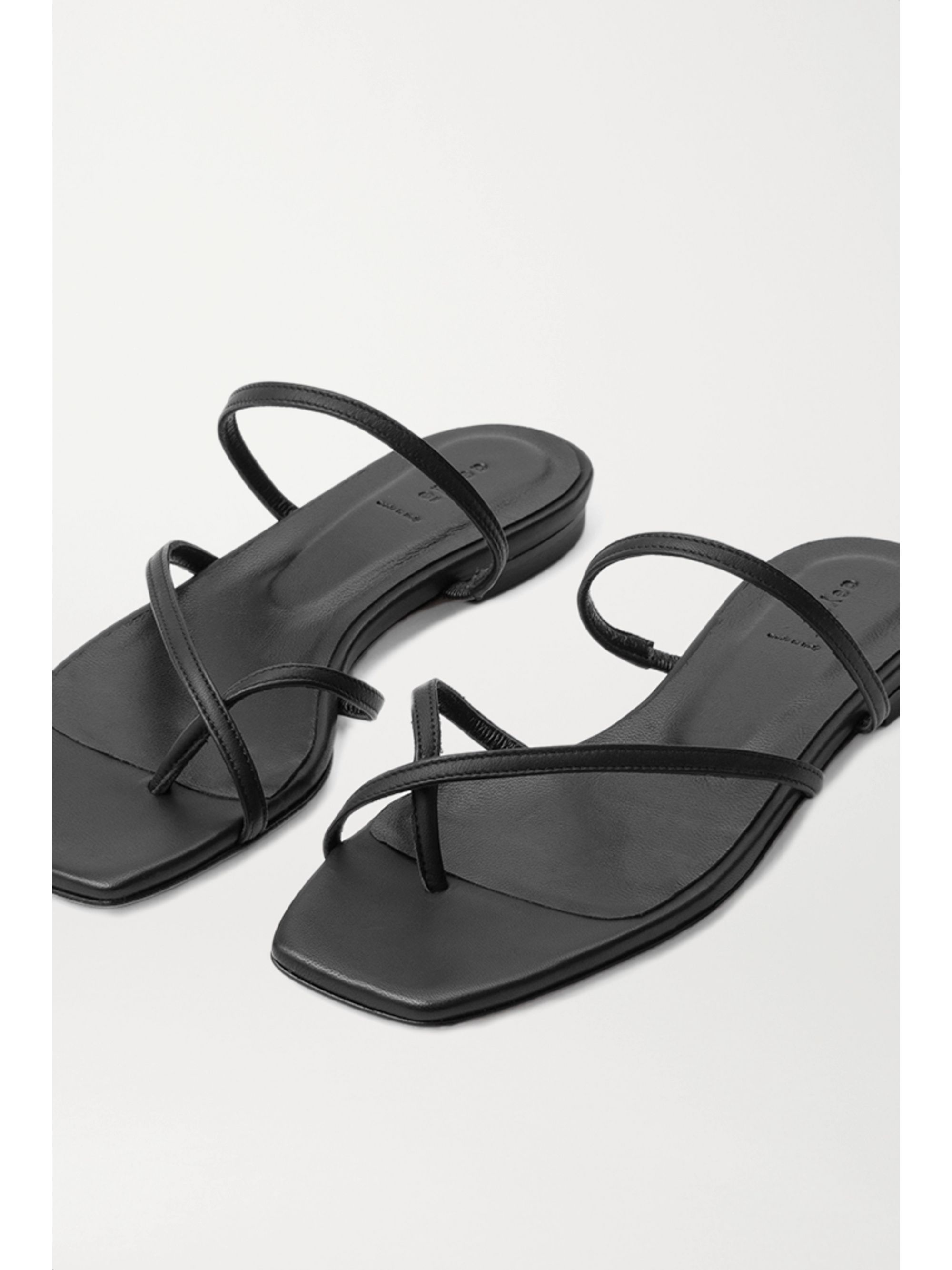aeyde marina leather slides