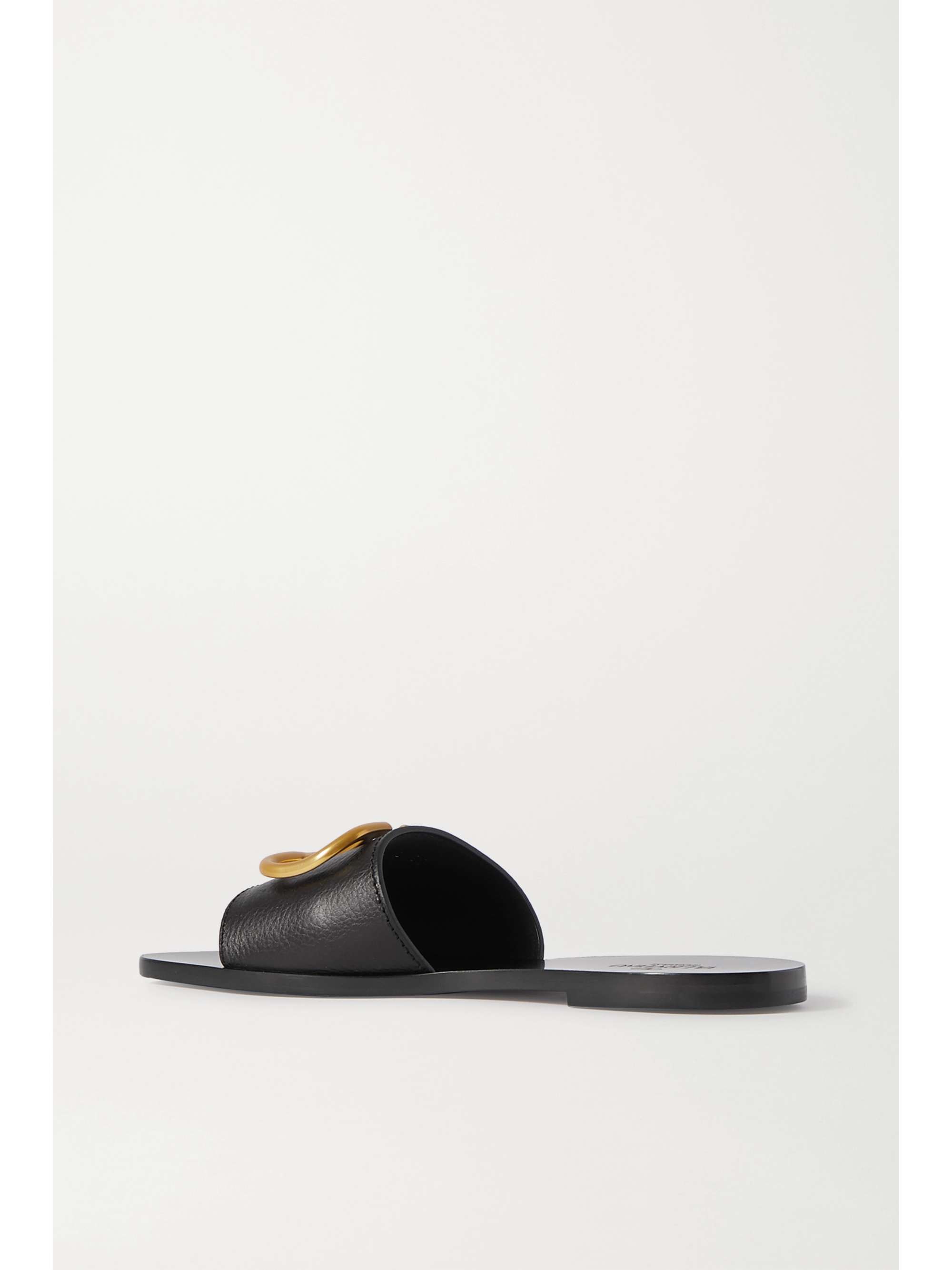 VALENTINO GARAVANI Go Logo embellished leather slides