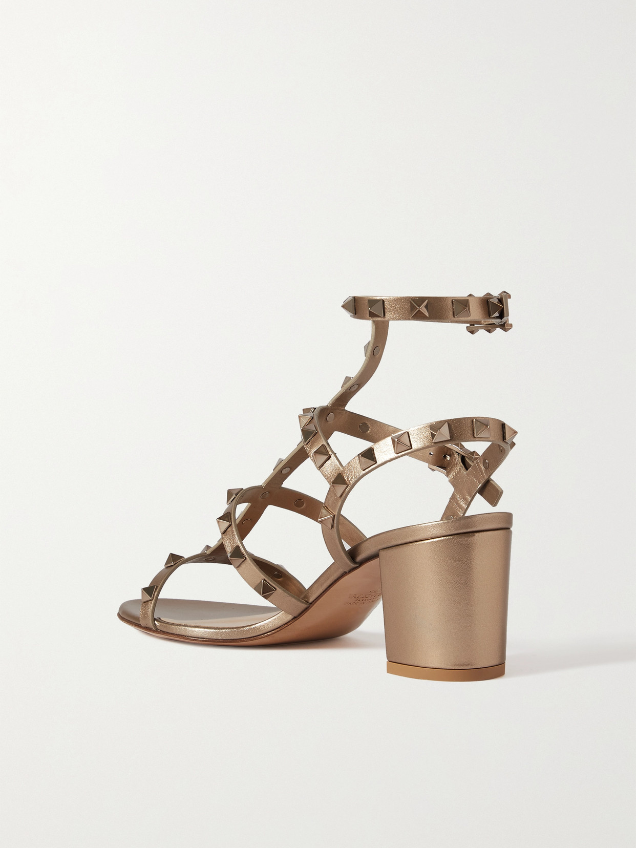 Valentino Garavani Valentino Rockstud Caged 60 Leather Ankle Strap Sandal In Multi