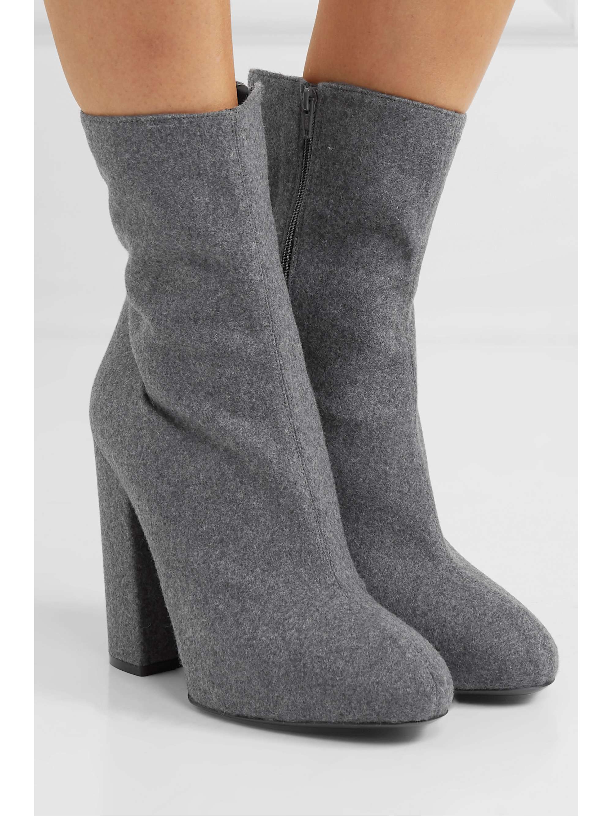 gray low boots