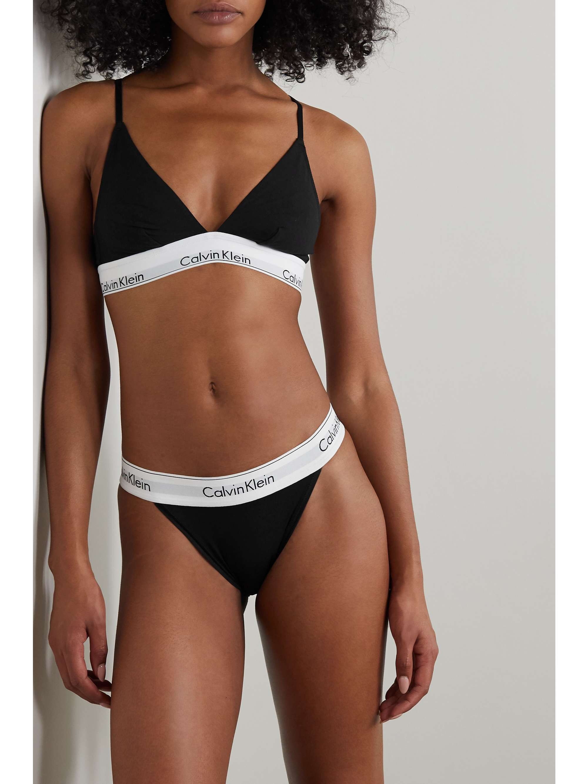 CALVIN KLEIN UNDERWEAR Cotton-blend jersey briefs