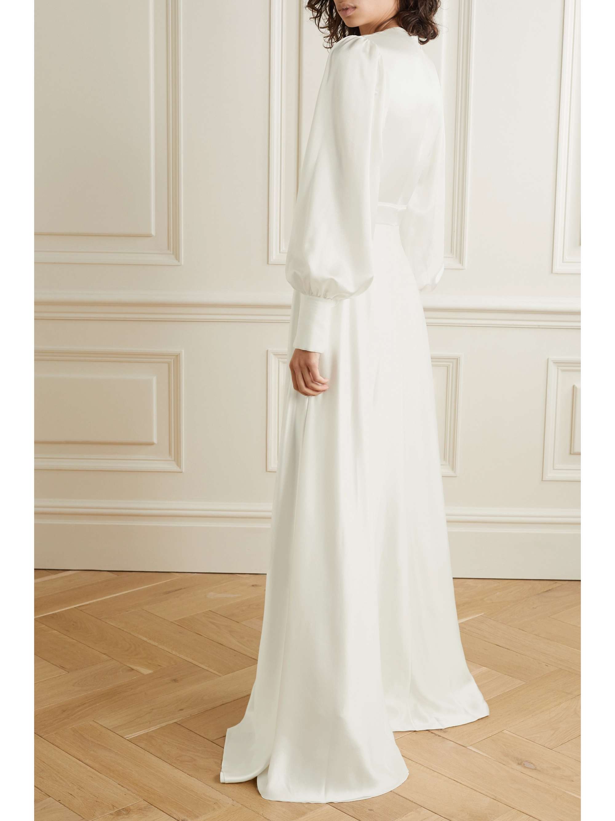 ROKSANDA Adyn tulle-trimmed silk-crepe gown