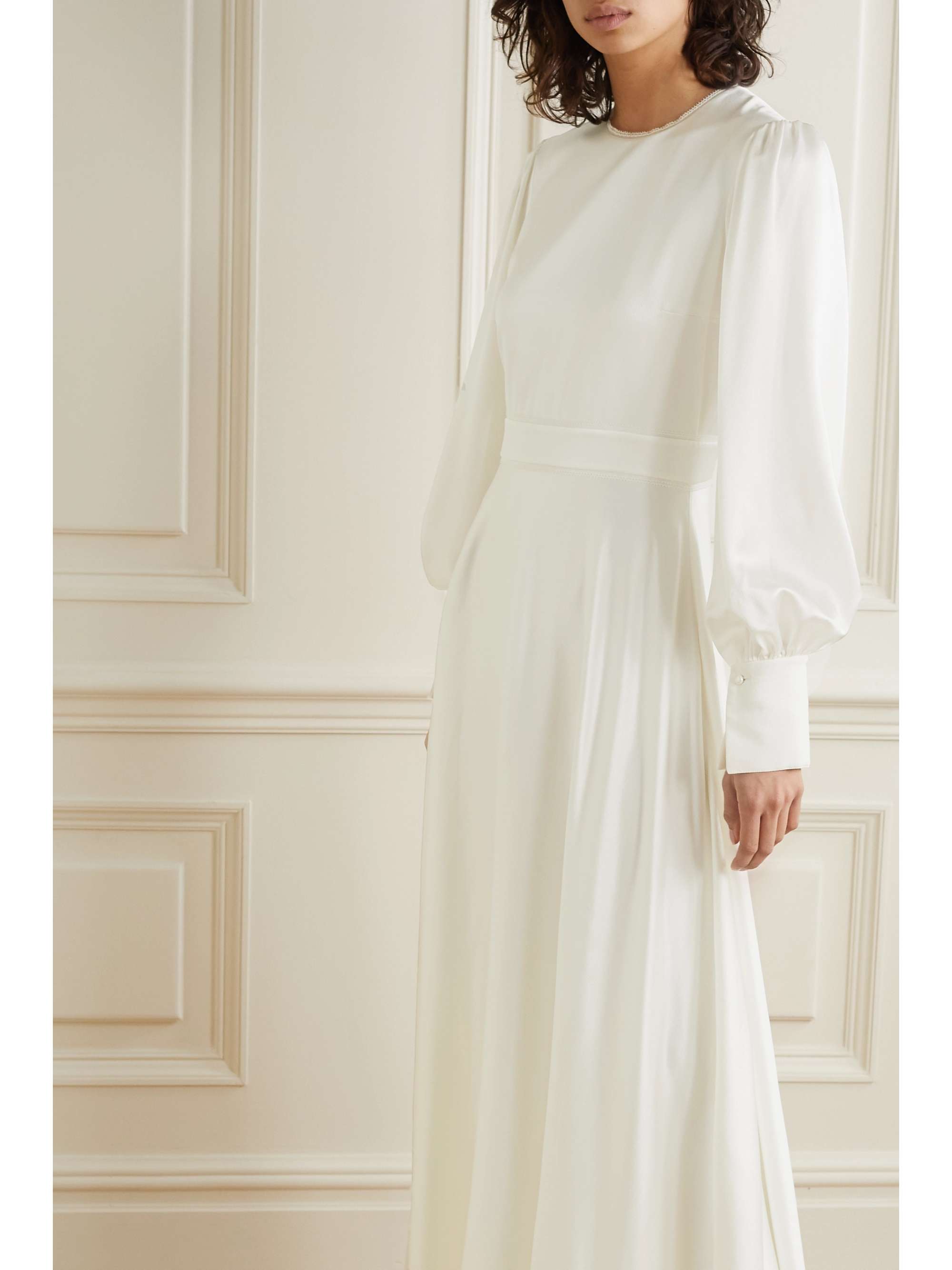 ROKSANDA Adyn tulle-trimmed silk-crepe gown