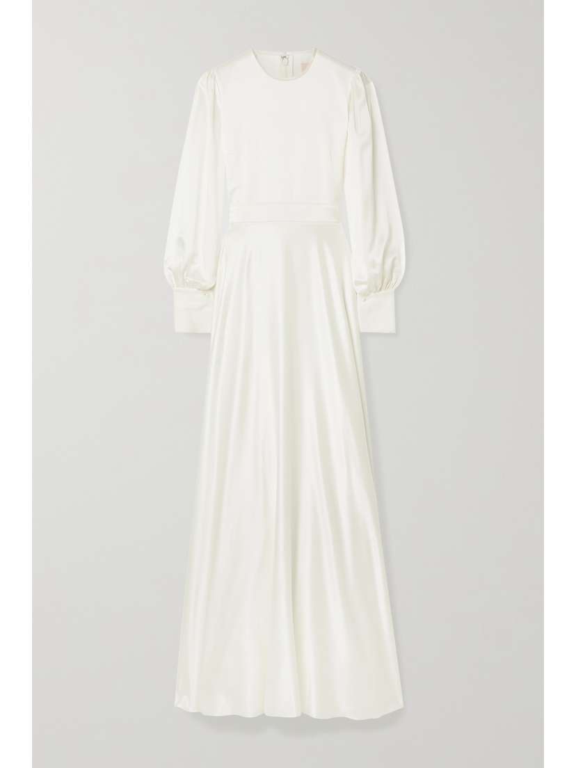 Roksanda Adyn Tulle-trimmed Silk-crepe Gown -  - UK 16