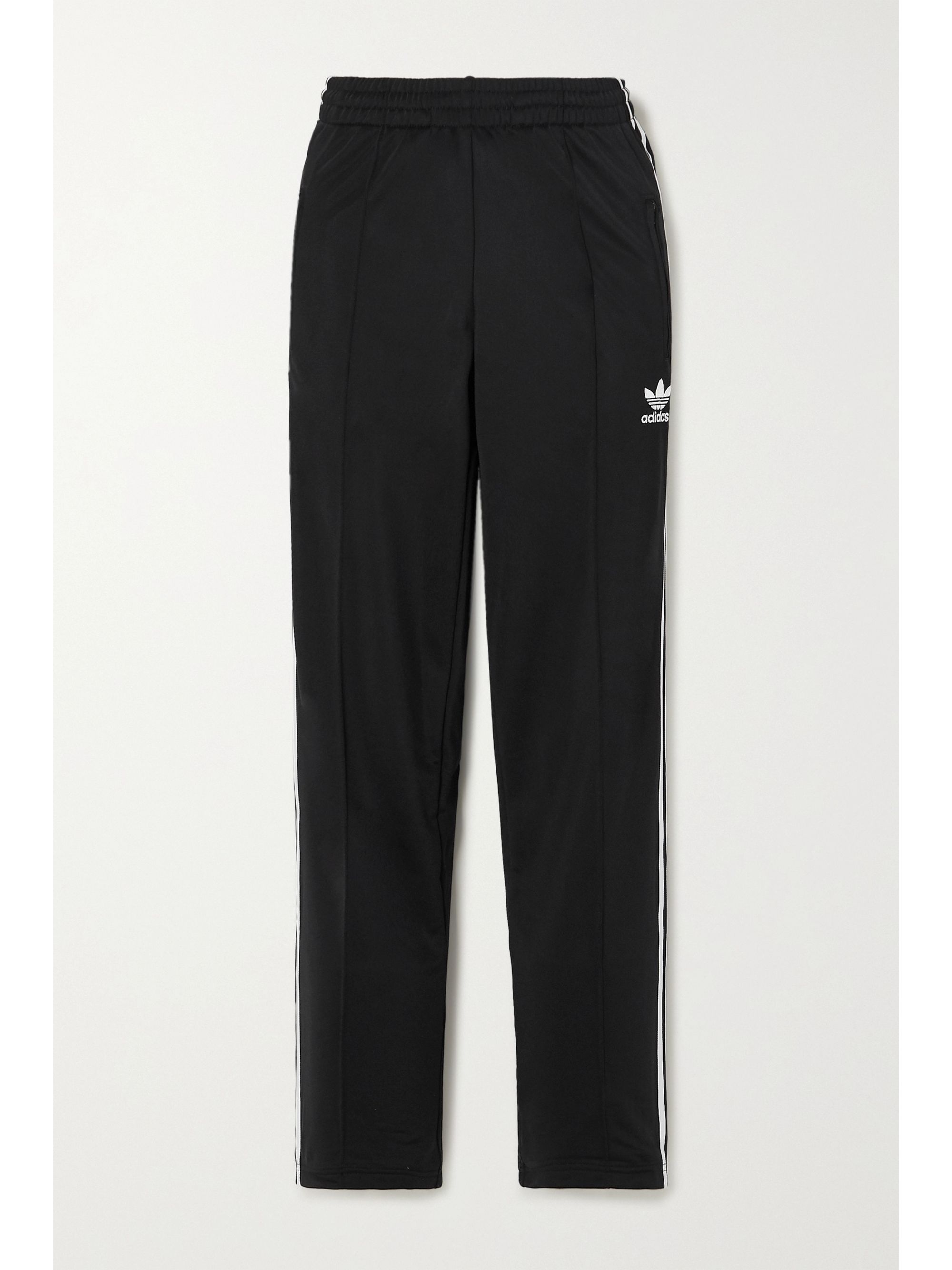 black adidas pants with black stripes