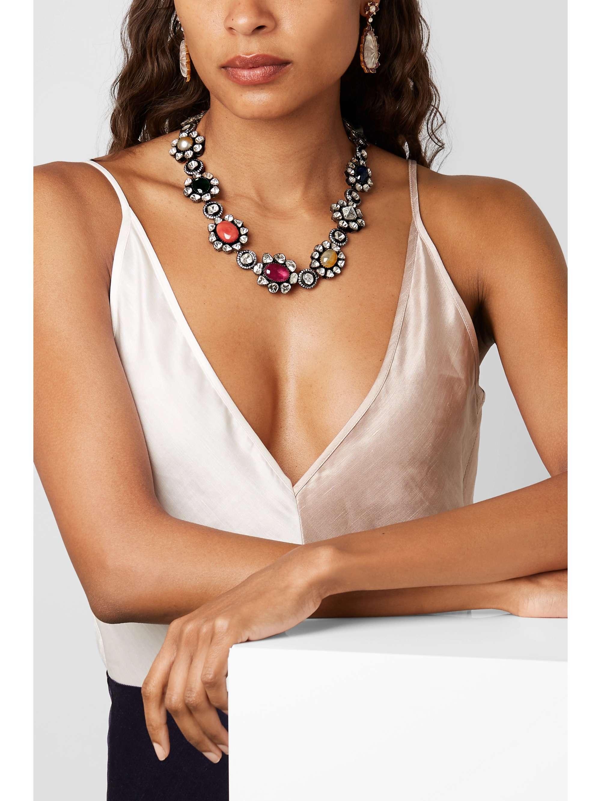 AMRAPALI LONDON 14-karat gold multi-stone necklace