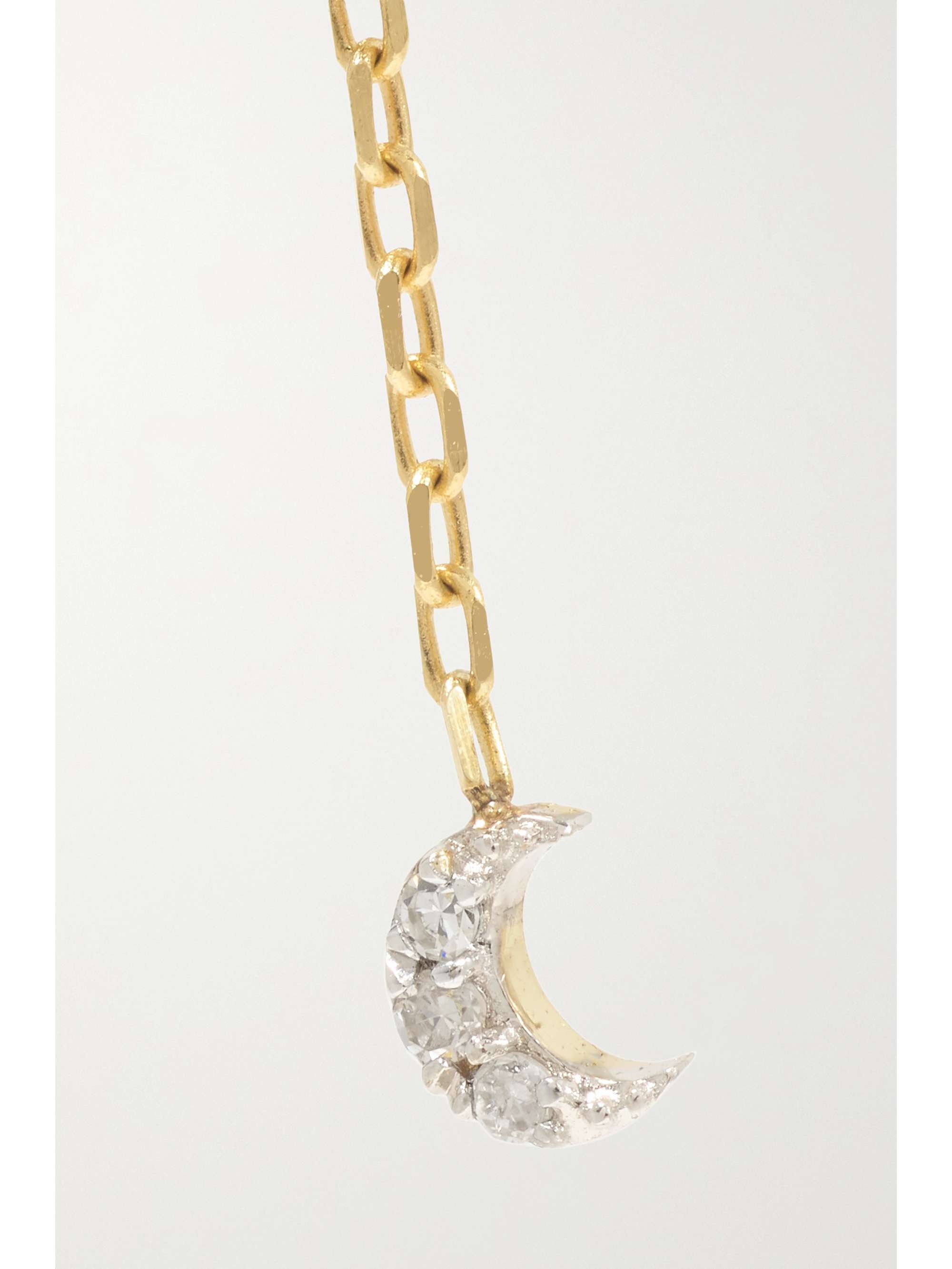 STONE AND STRAND 14-karat gold diamond single earring
