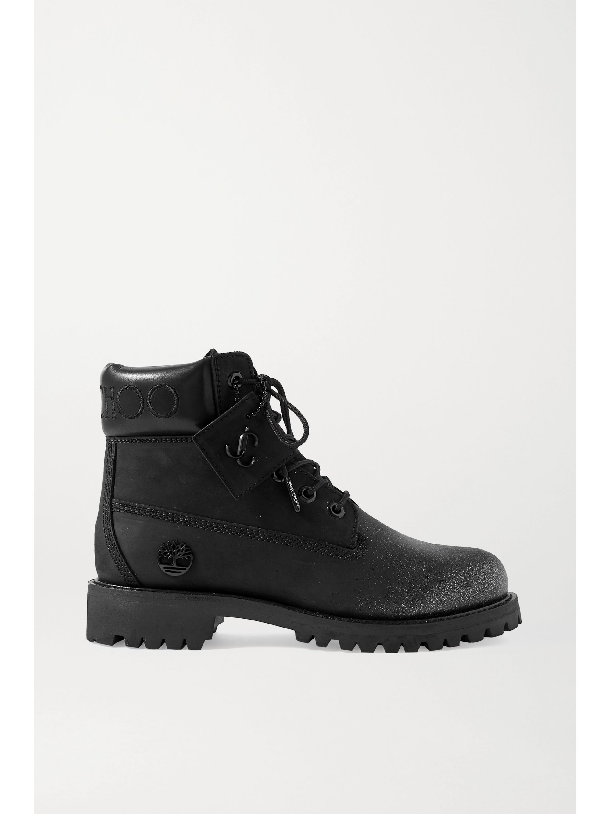 Bottines en nubuck à finitions en cuir, paillettes et broderies x Timberland Bottines en nubuck à finitions en cuir, paillettes et broderies x Timberland