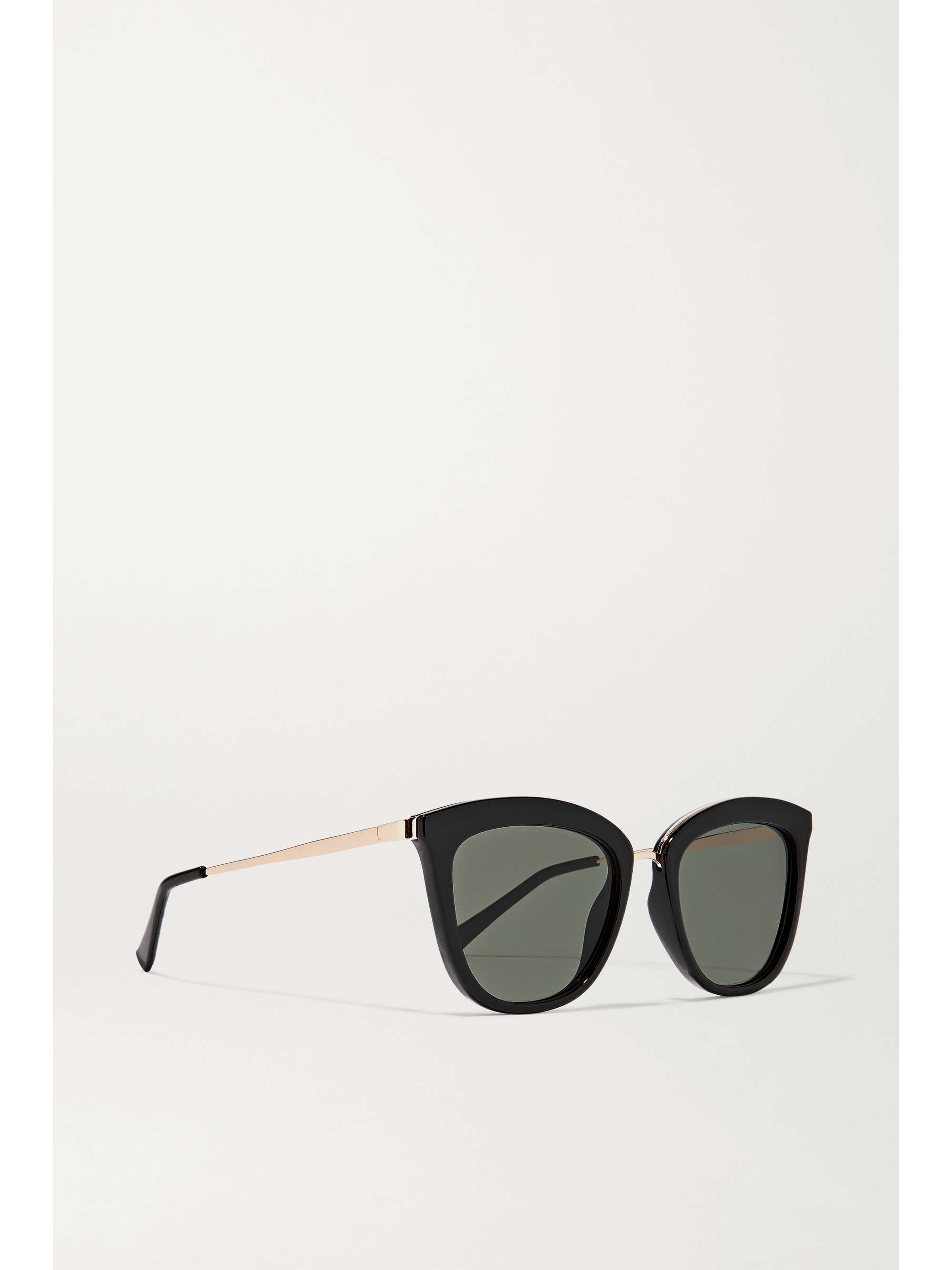 LE SPECS Caliente cateye acetate and goldtone sunglasses NETAPORTER