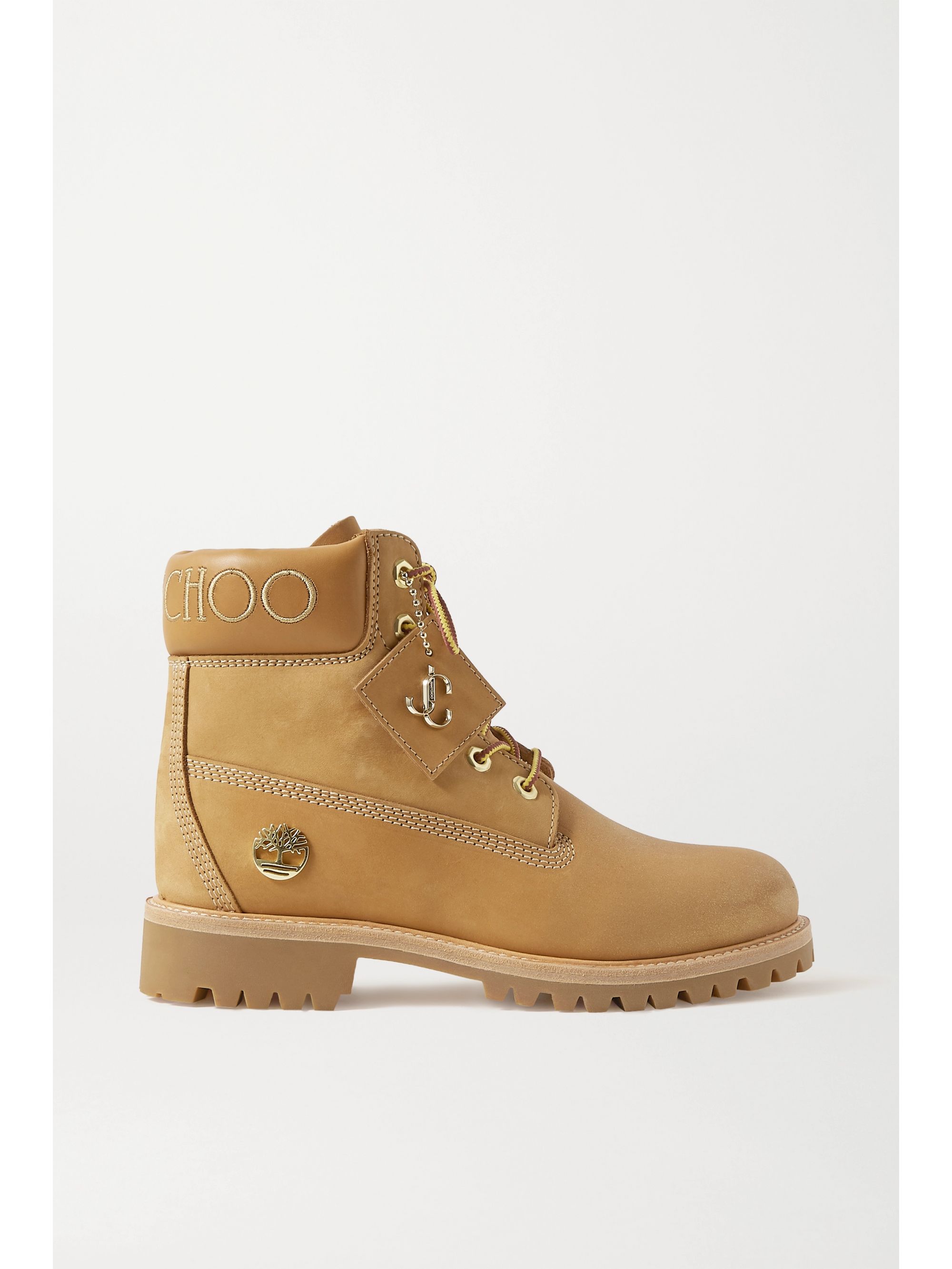 Bottines en nubuck à finitions en cuir, paillettes et broderies x Timberland Bottines en nubuck à finitions en cuir, paillettes et broderies x Timberland