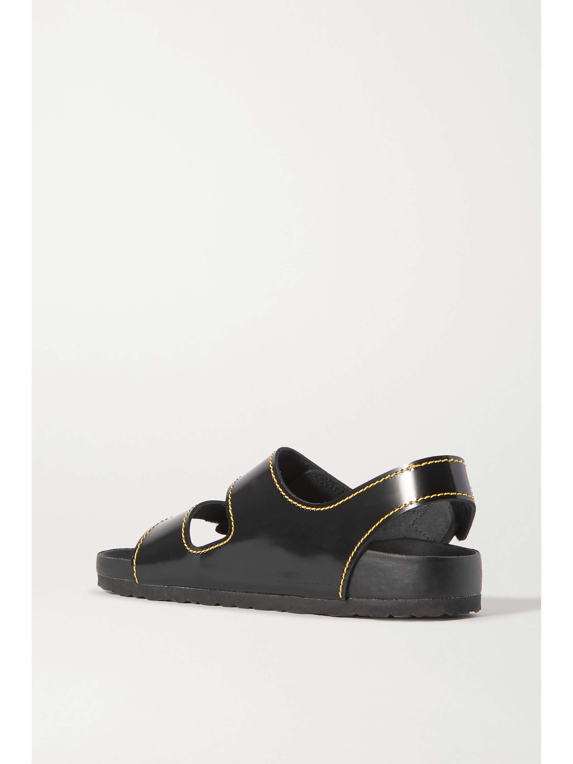 PROENZA SCHOULER + Birkenstock Milano topstitched glossed-leather slingback sandals