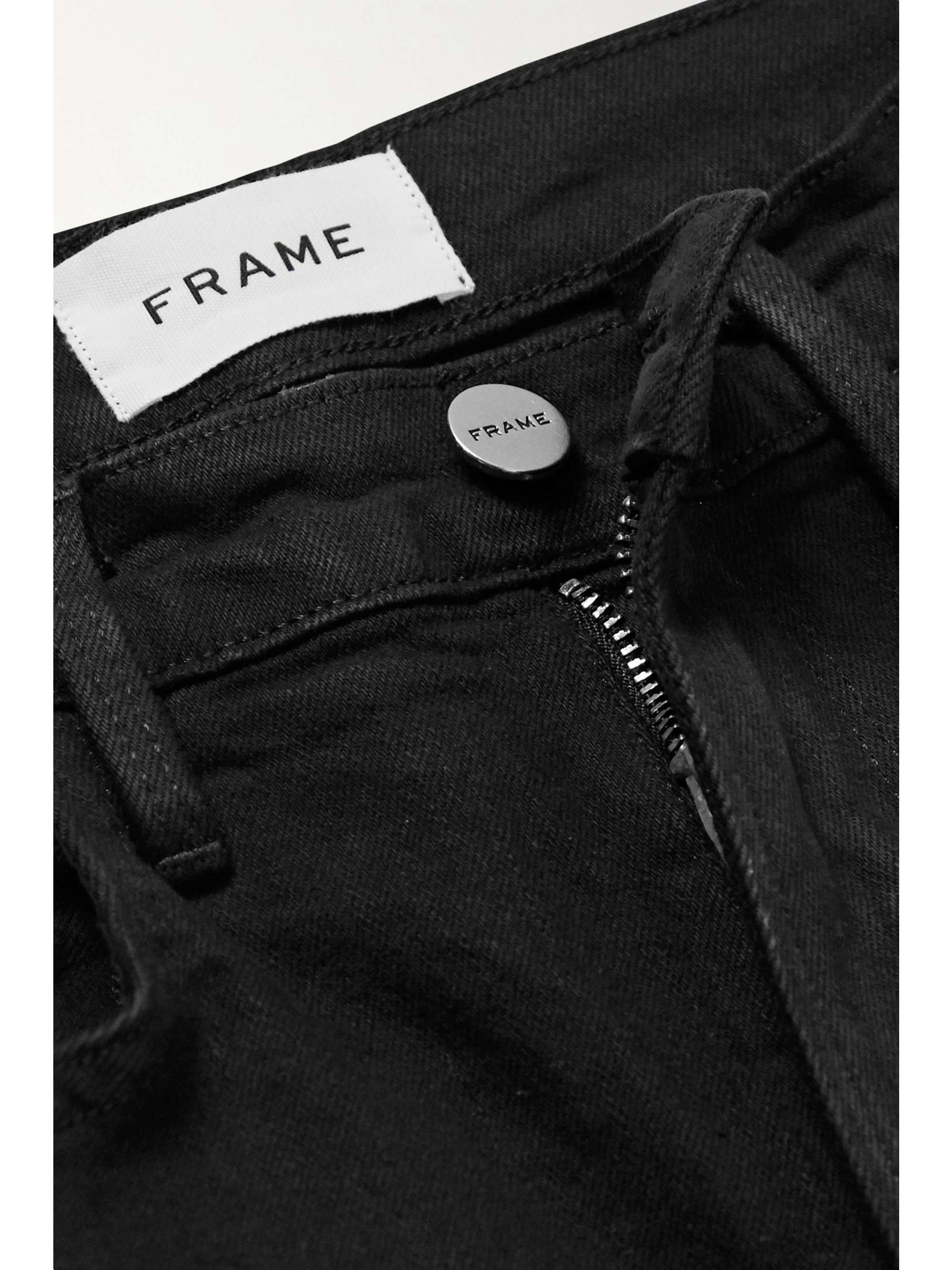 FRAME Le Vintage Bermuda frayed denim shorts