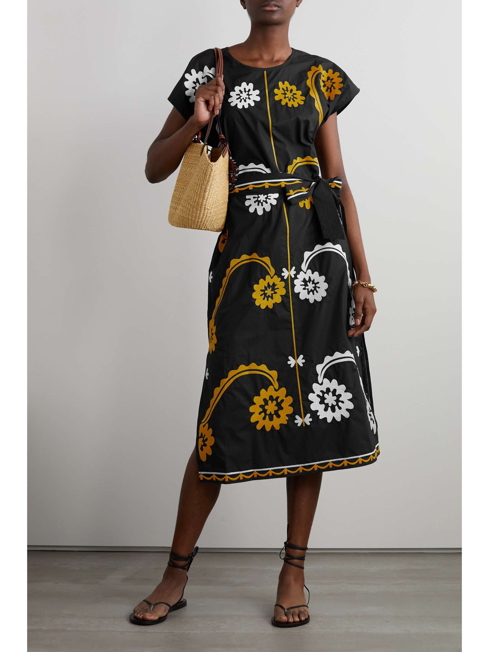 tory burch embroidered dress