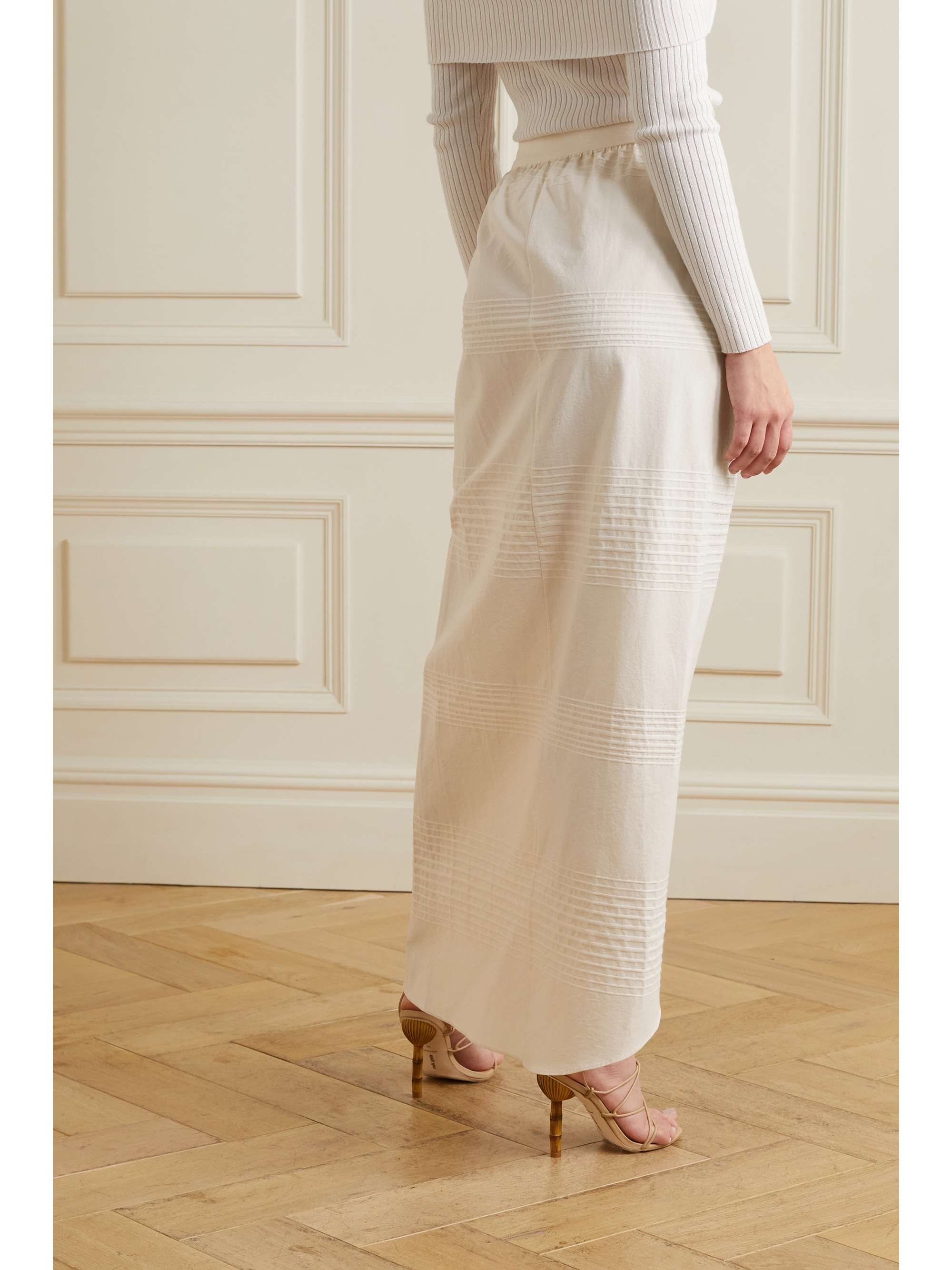 JOHANNA ORTIZ + NET SUSTAIN The Traveller cotton-voile wrap skirt